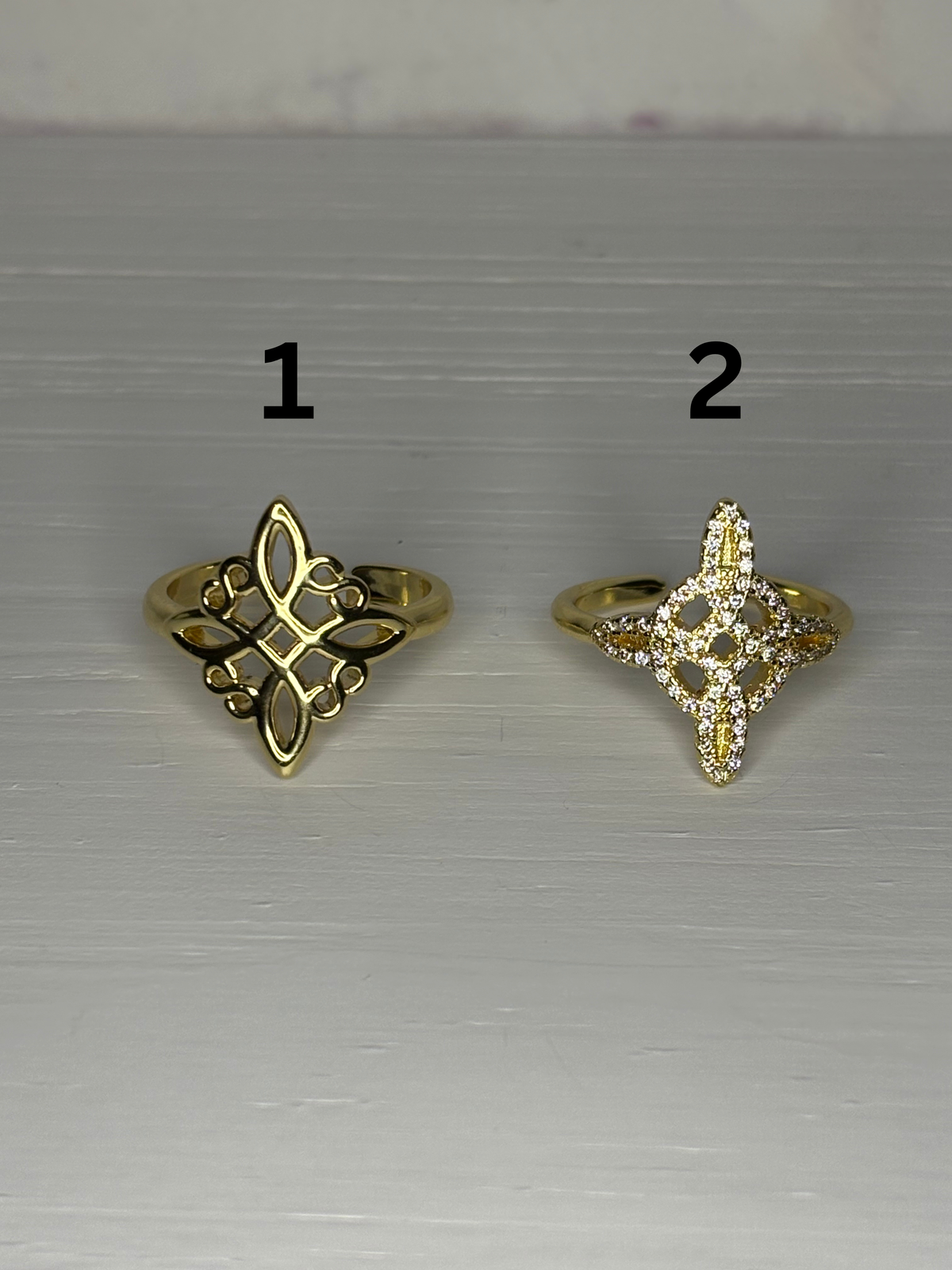 Gold Style witches knot ring