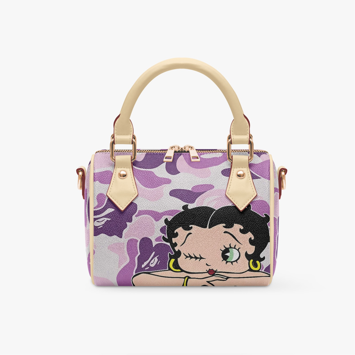 Betty Boop Purple Camo Pillow Bag