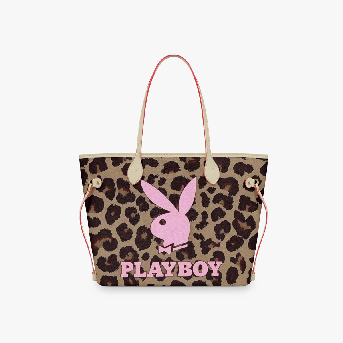 Pink Pb cheetah Large Tote Bag