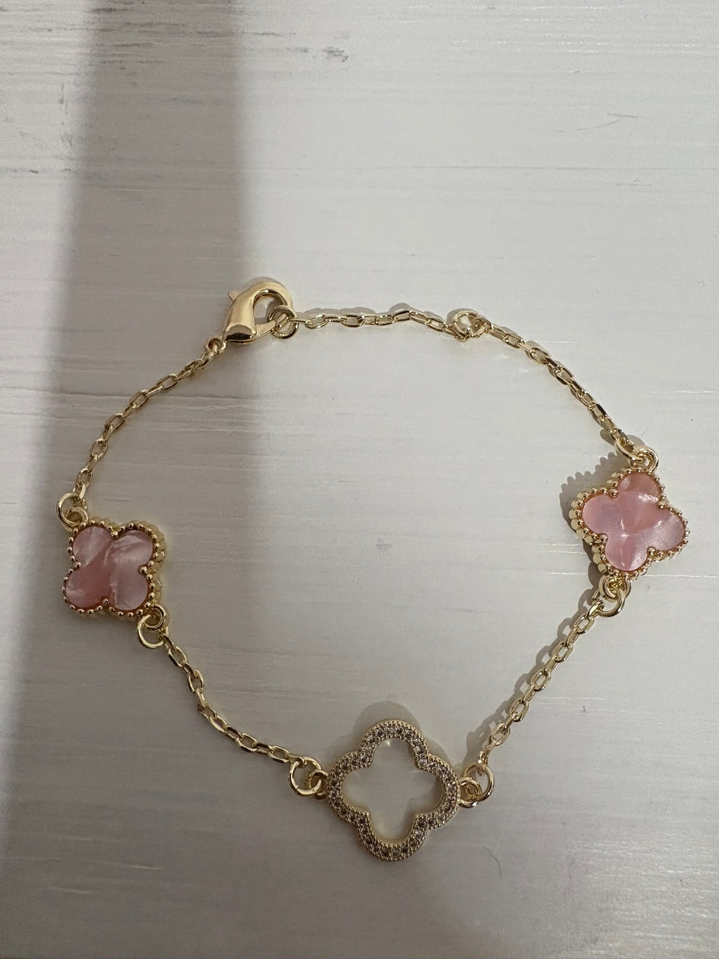 Sweet C-thru Petal  Charm Bracelet