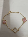 Sweet C-thru Petal  Charm Bracelet