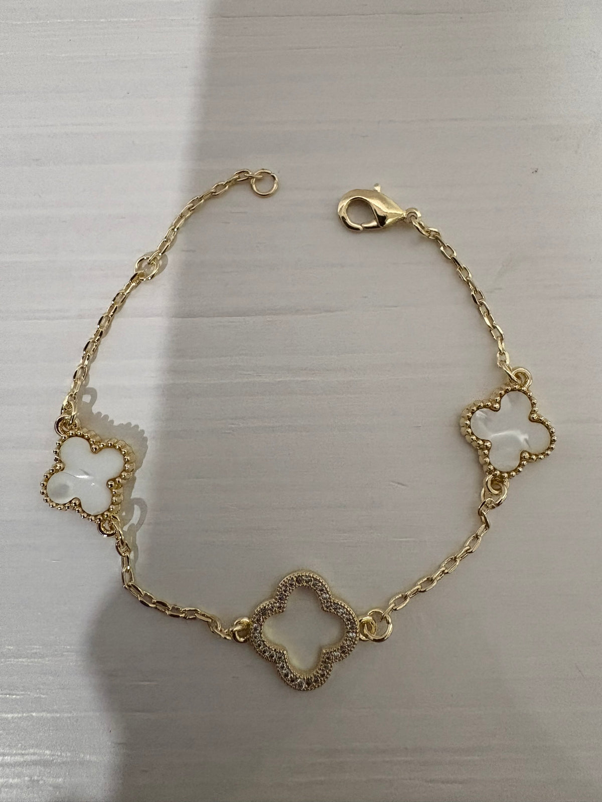 Sweet C-thru Petal  Charm Bracelet