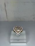 Crystal Diamond Heart ring