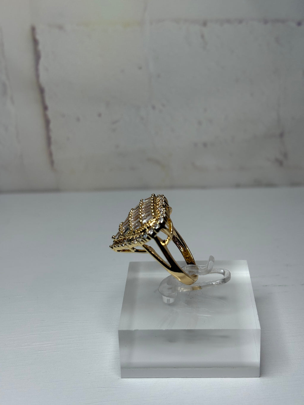 Crystal Diamond Heart ring