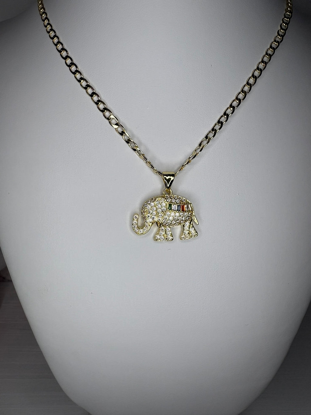 Rainbow Elephant Necklace