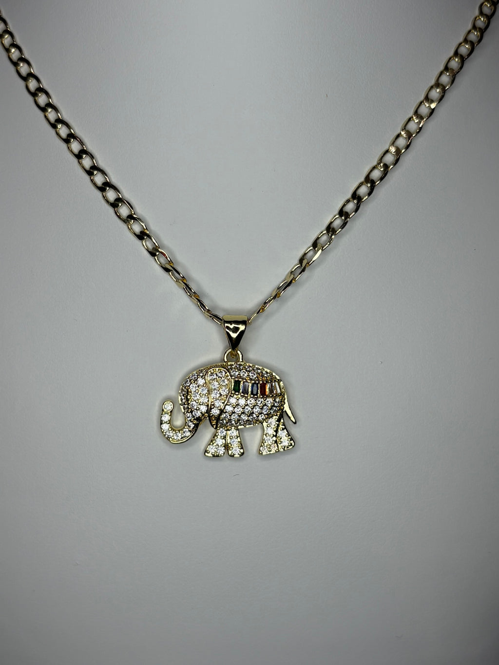 Rainbow Elephant Necklace