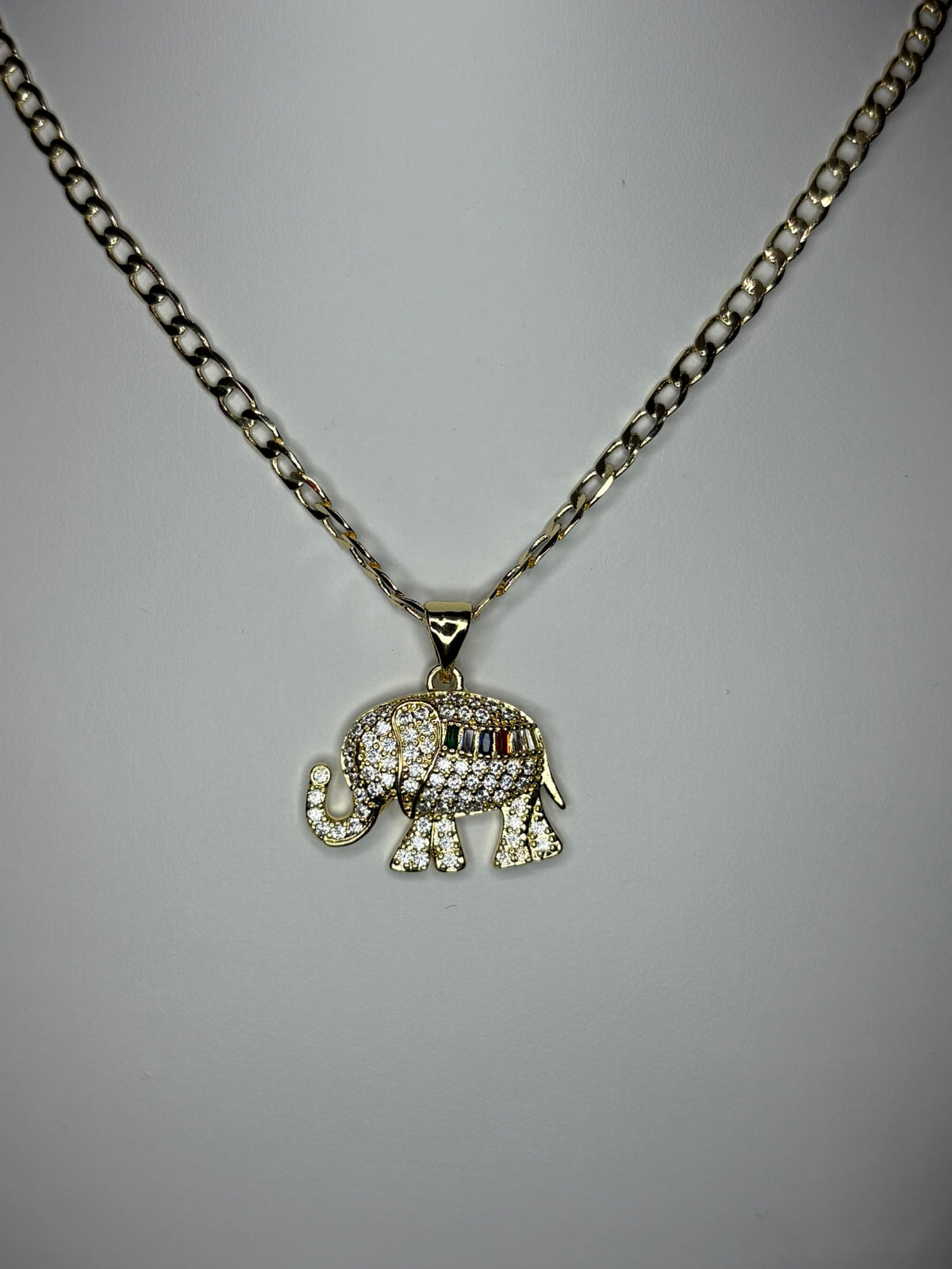 Rainbow Elephant Necklace