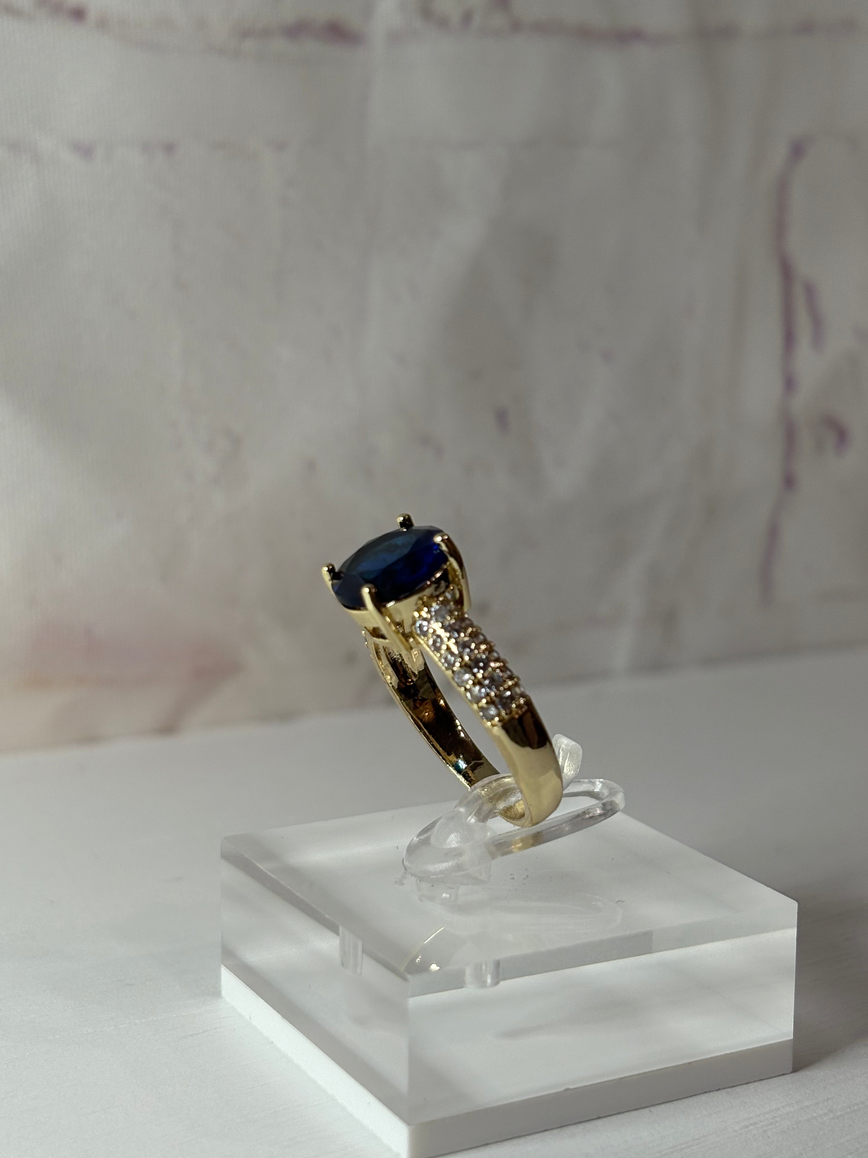 Blue Diamond Ring