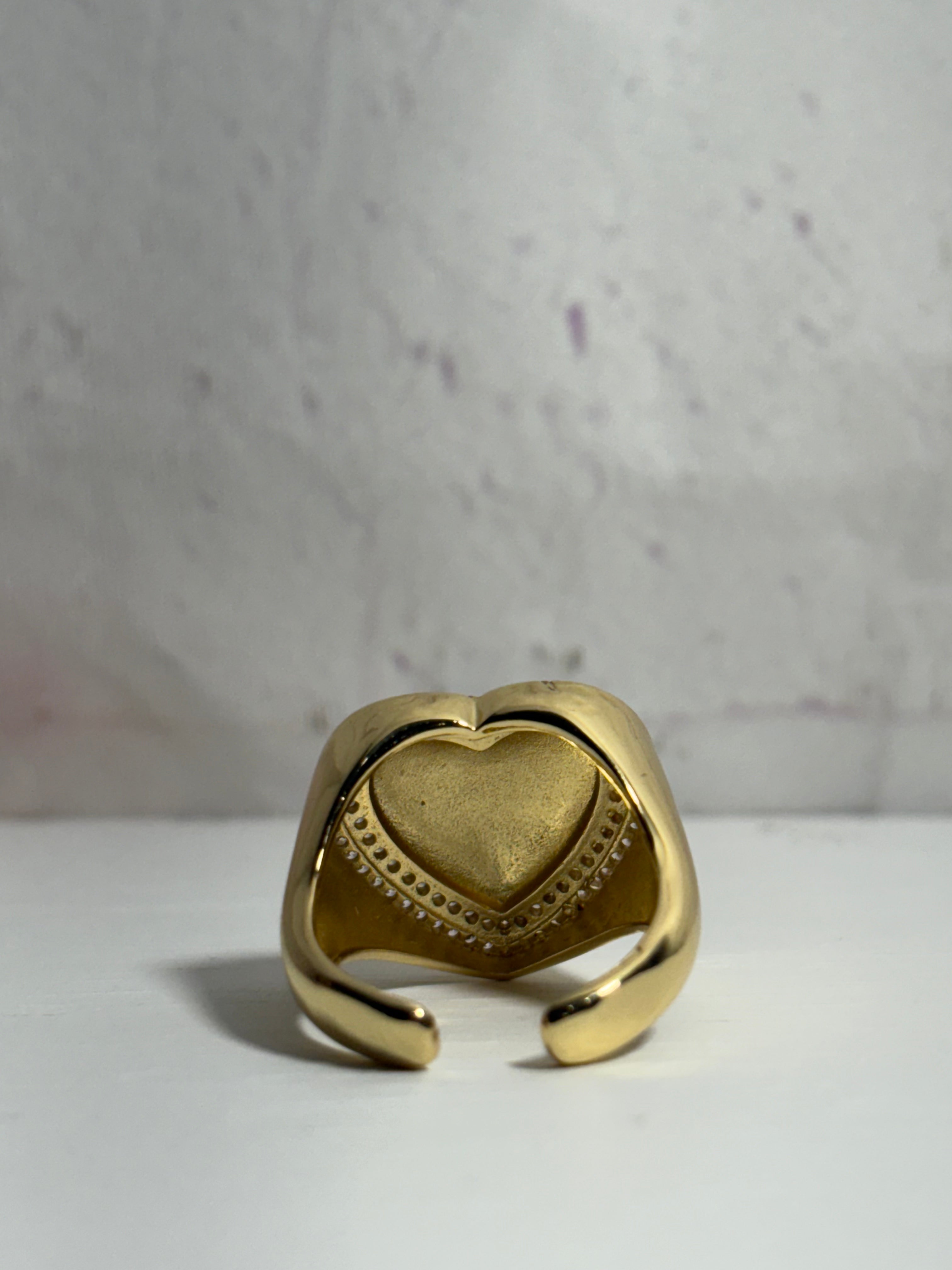 Big Nugget Heart ring