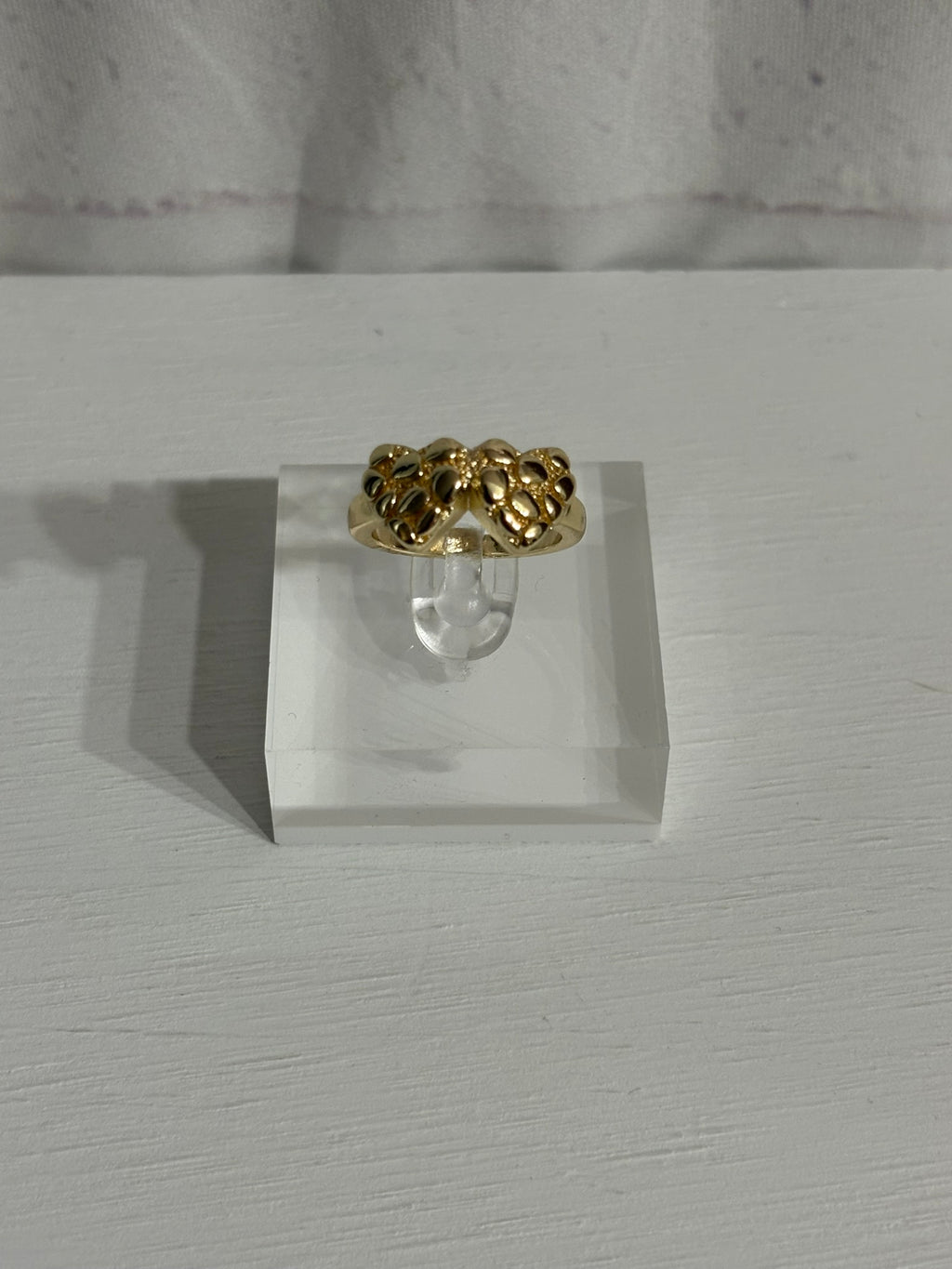 Double Heart Nugget Ring