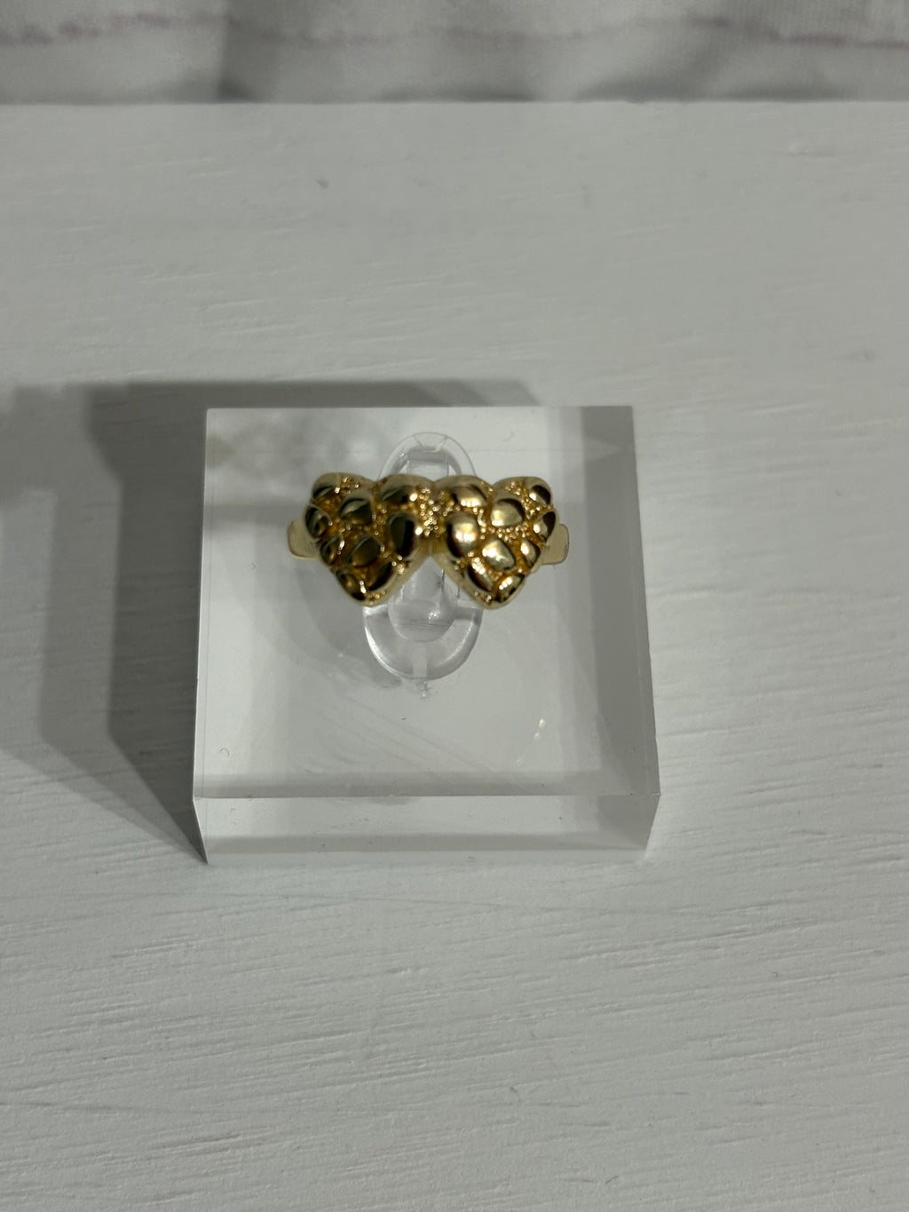 Double Heart Nugget Ring