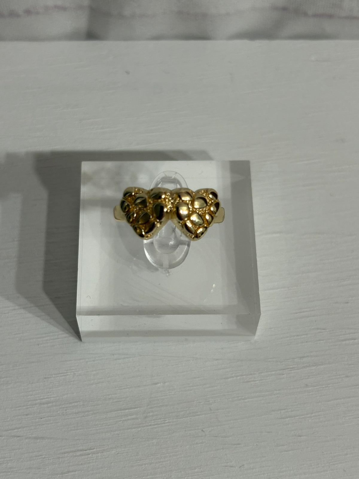Double Heart Nugget Ring