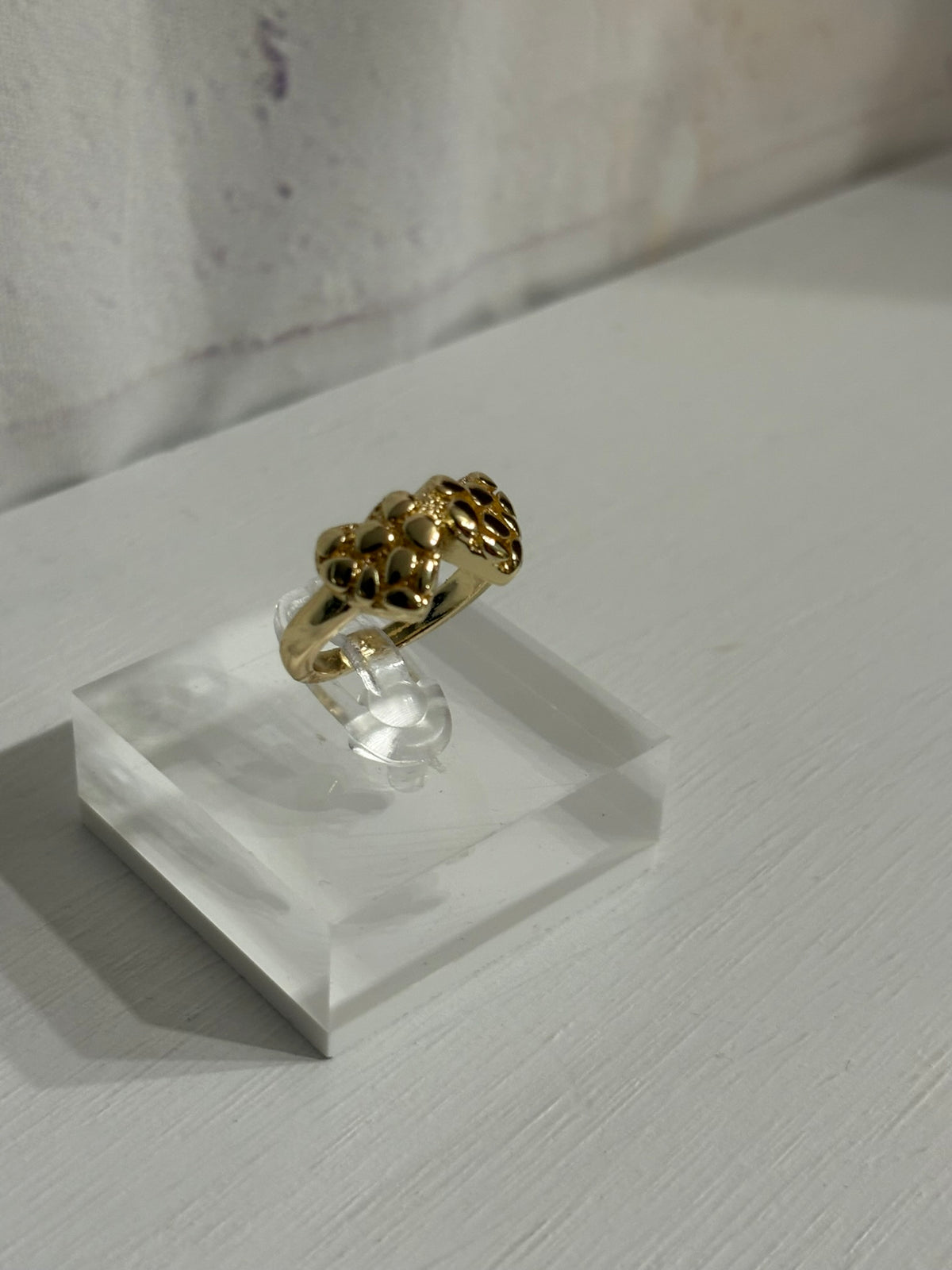 Double Heart Nugget Ring