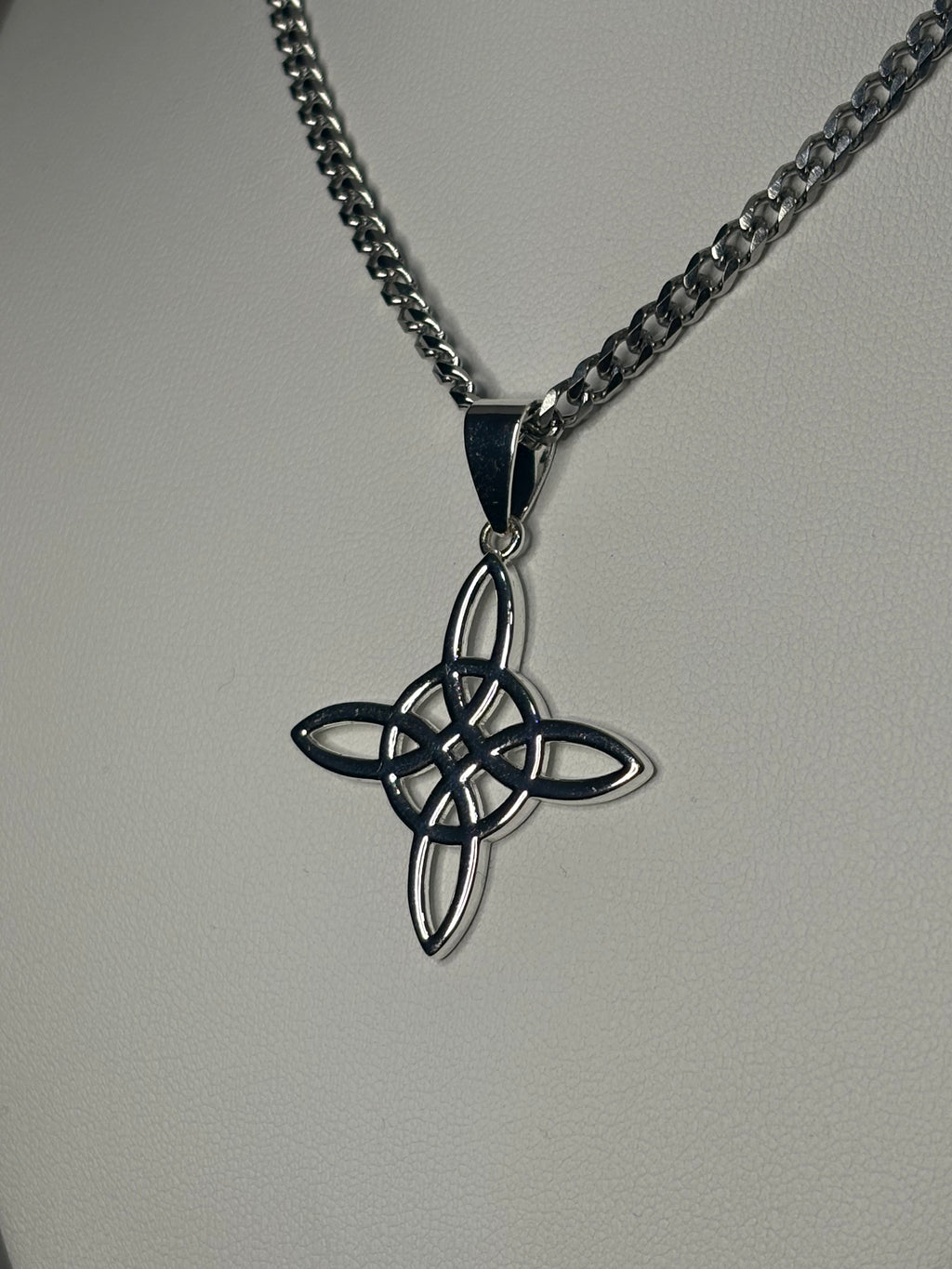 Silver Witches Knot Necklace #1