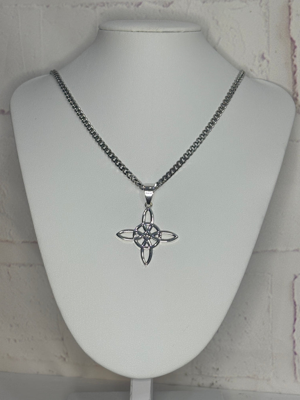 Silver Witches Knot Necklace #1