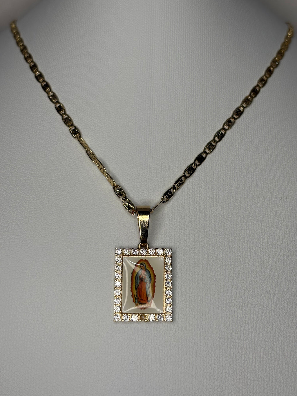 Virgen de Guadalupe Bling Necklace
