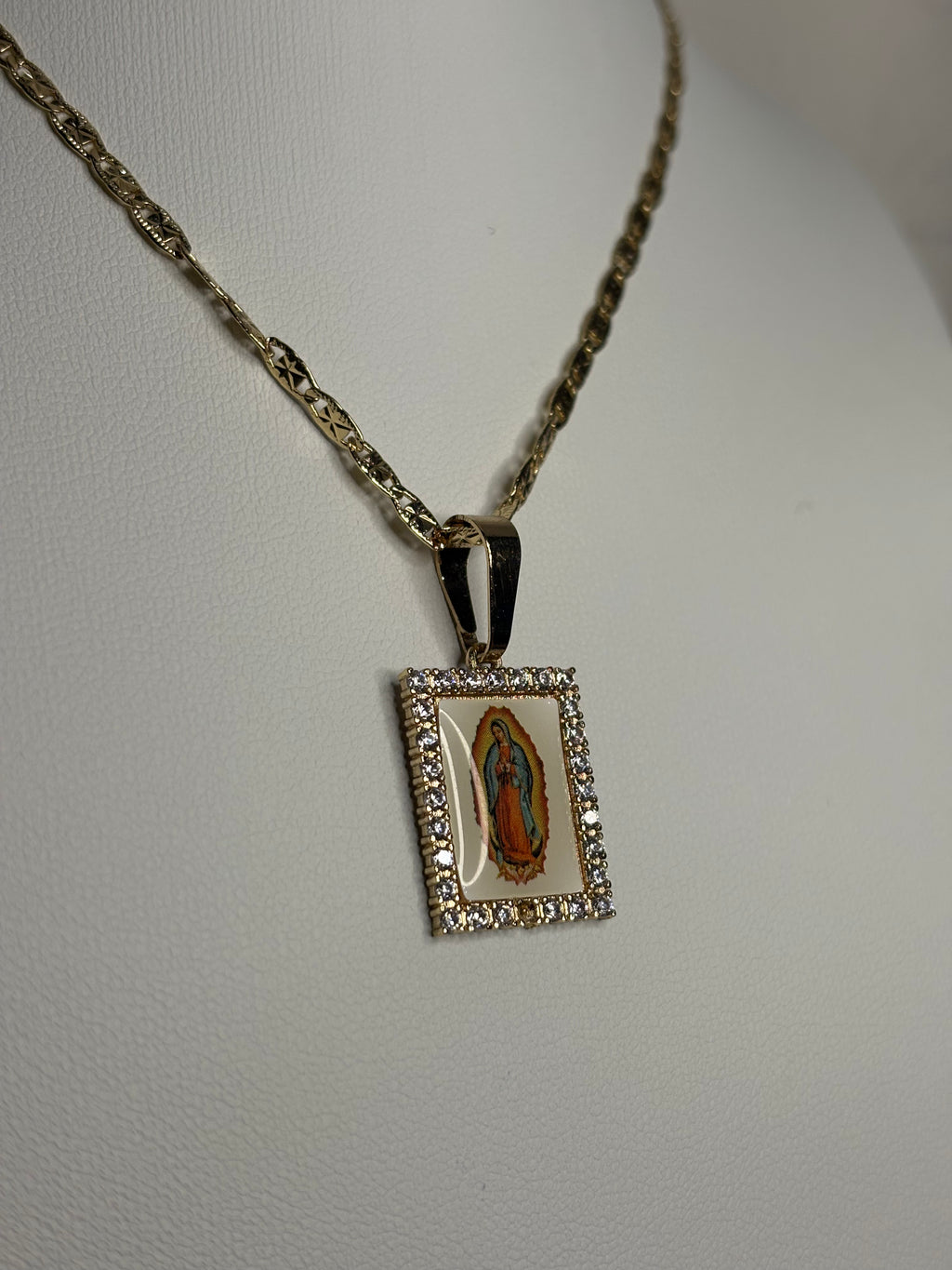 Virgen de Guadalupe Bling Necklace