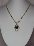 Sapphire Guardian Hand Necklace