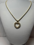 Golden Halo Heart Necklace