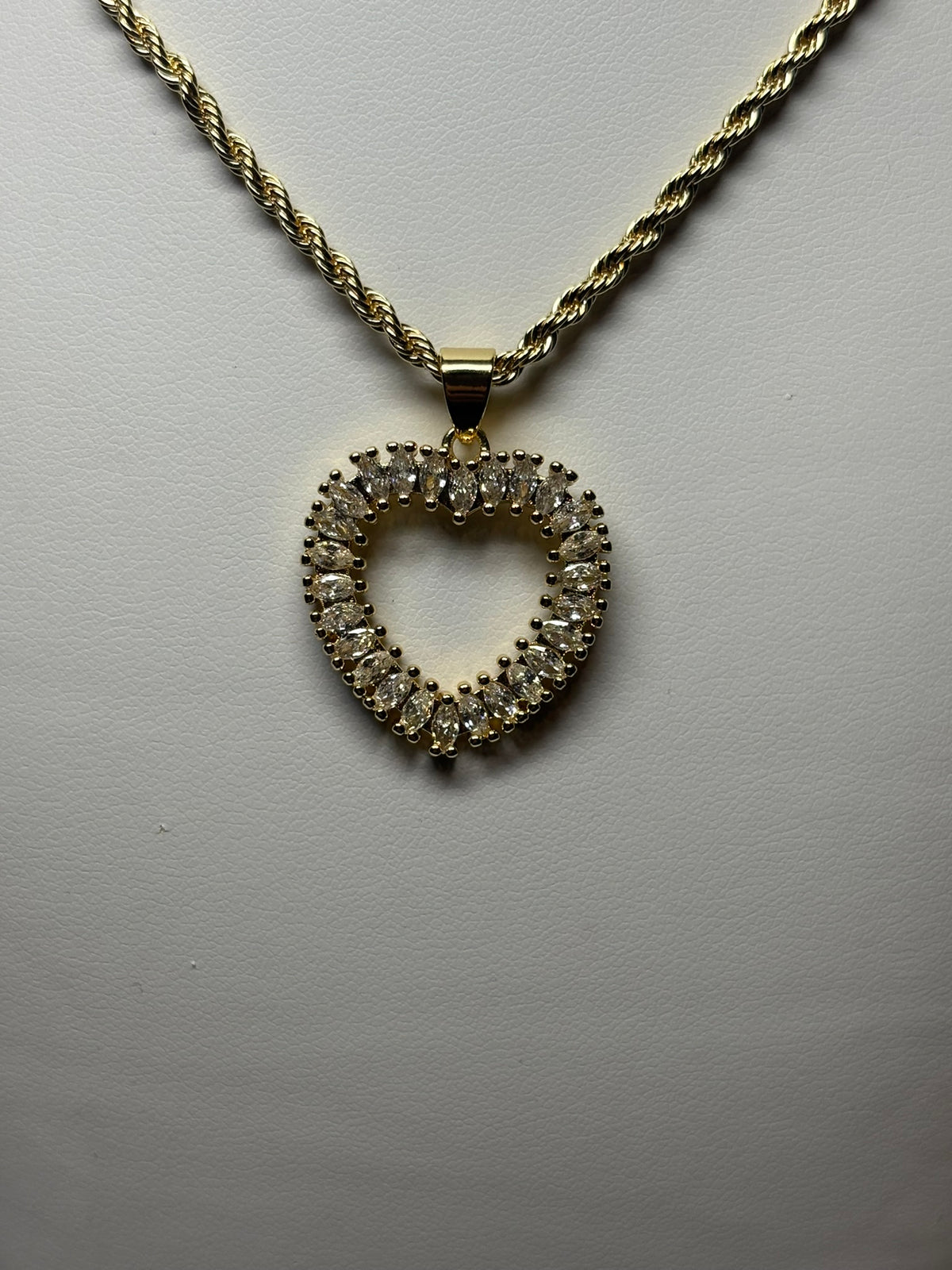 Golden Halo Heart Necklace