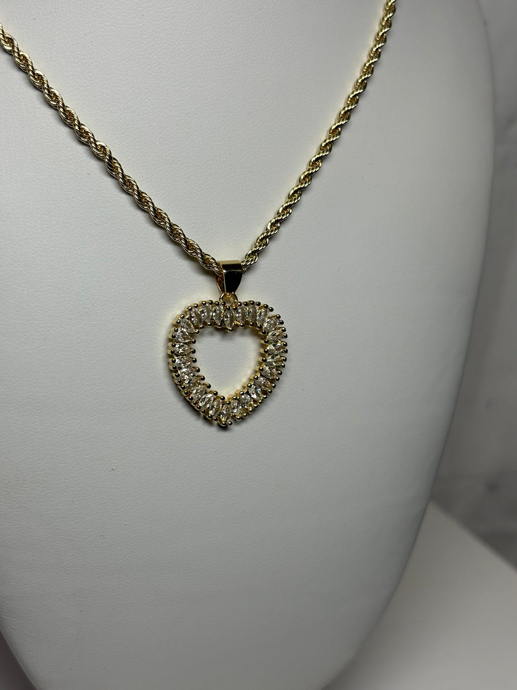 Golden Halo Heart Necklace
