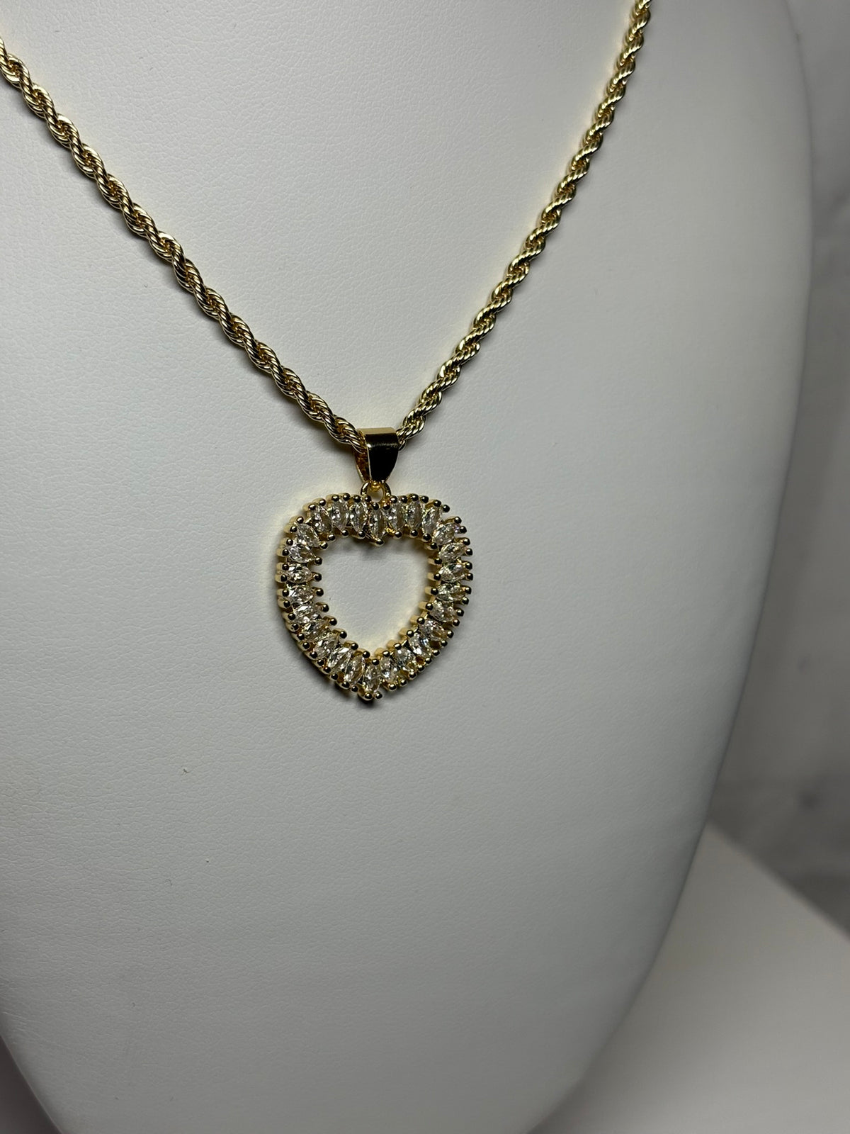 Golden Halo Heart Necklace