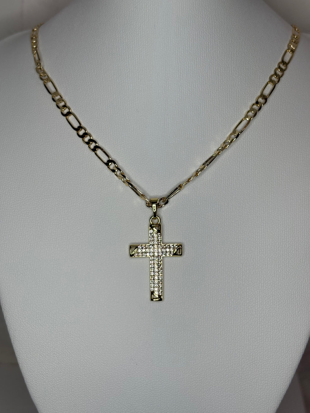 Iced Faith Cross Necklace