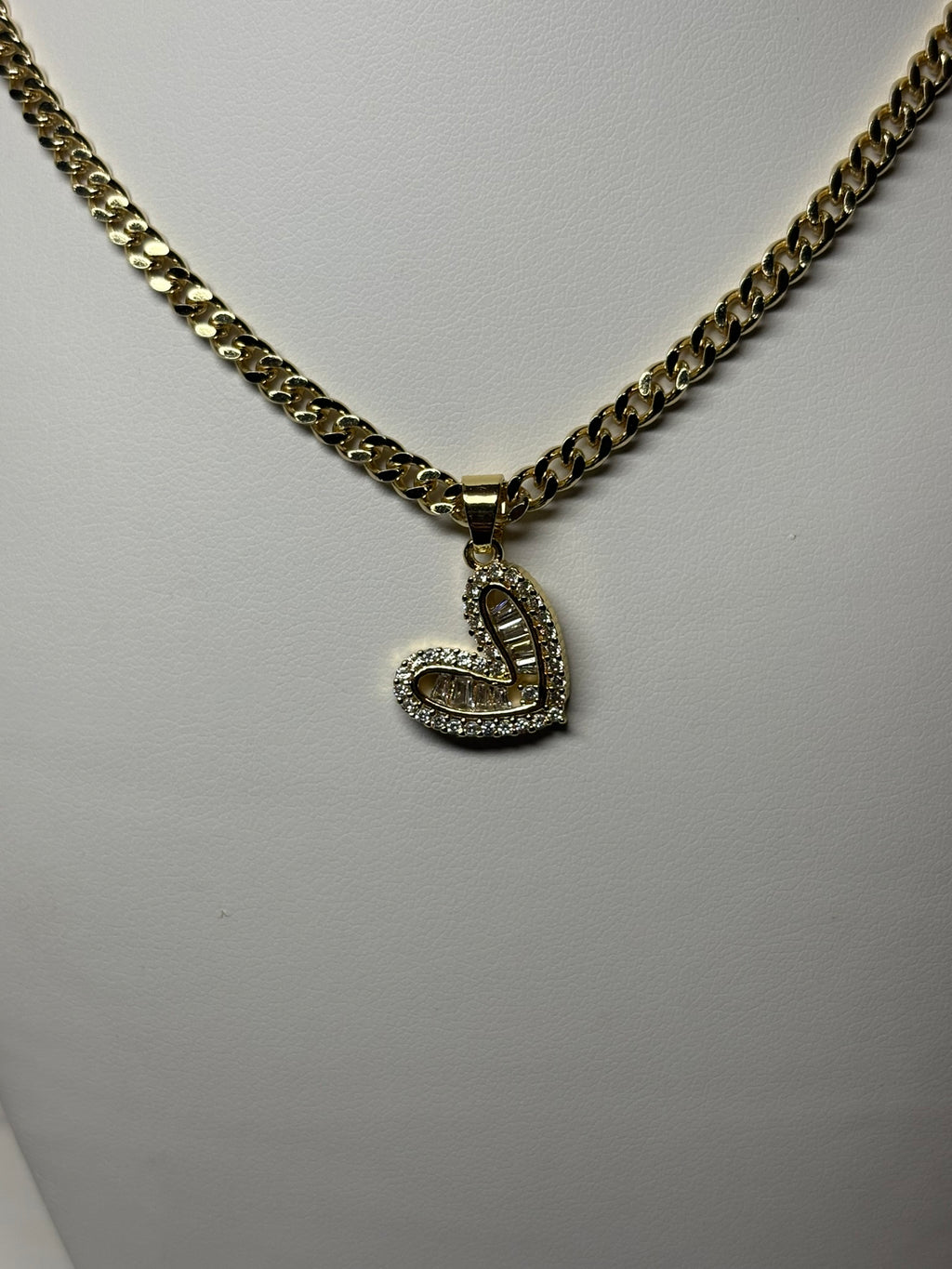 Crystal Diamond Heart Necklace