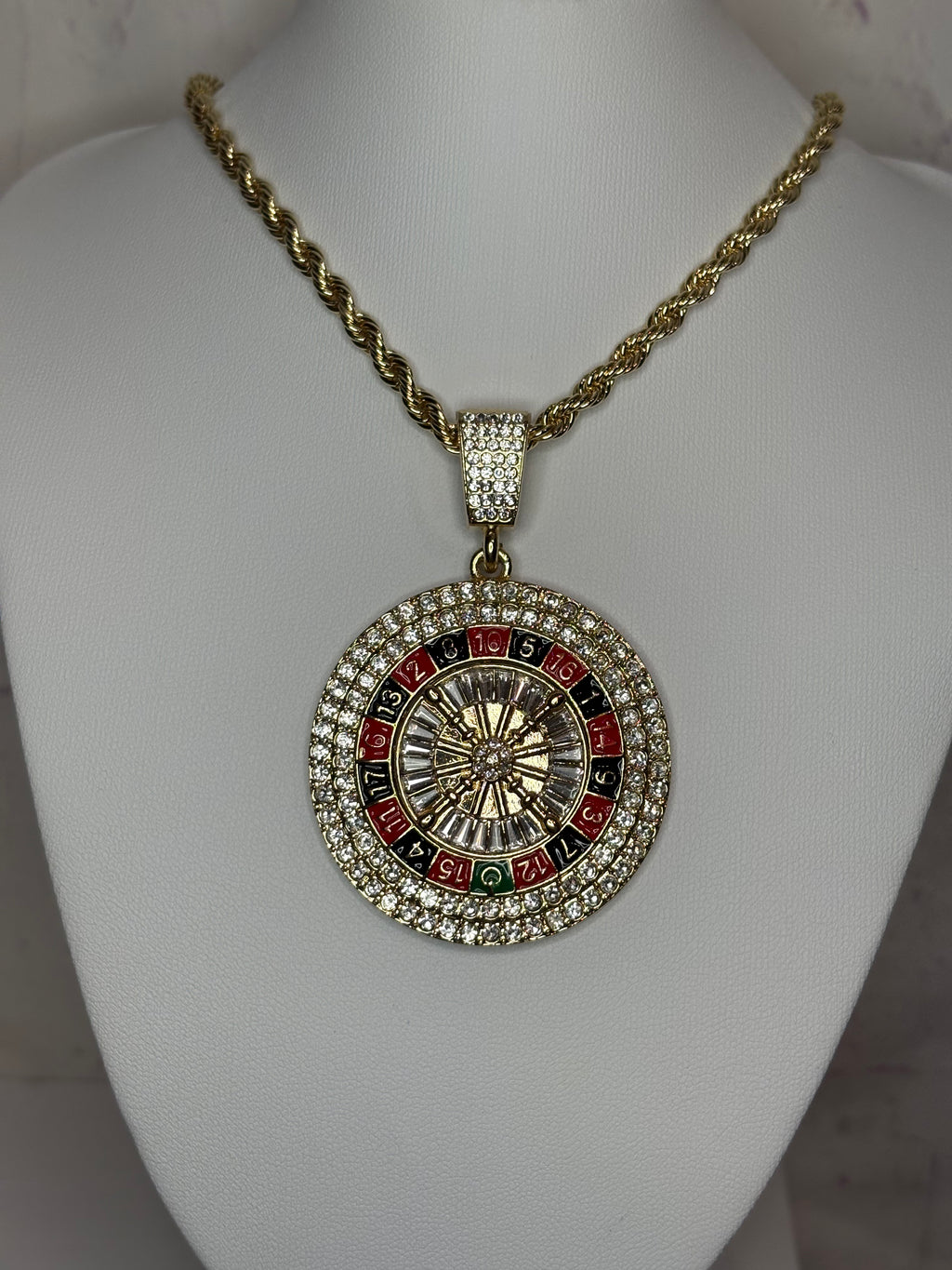Roulette Spinner Pendant Necklace