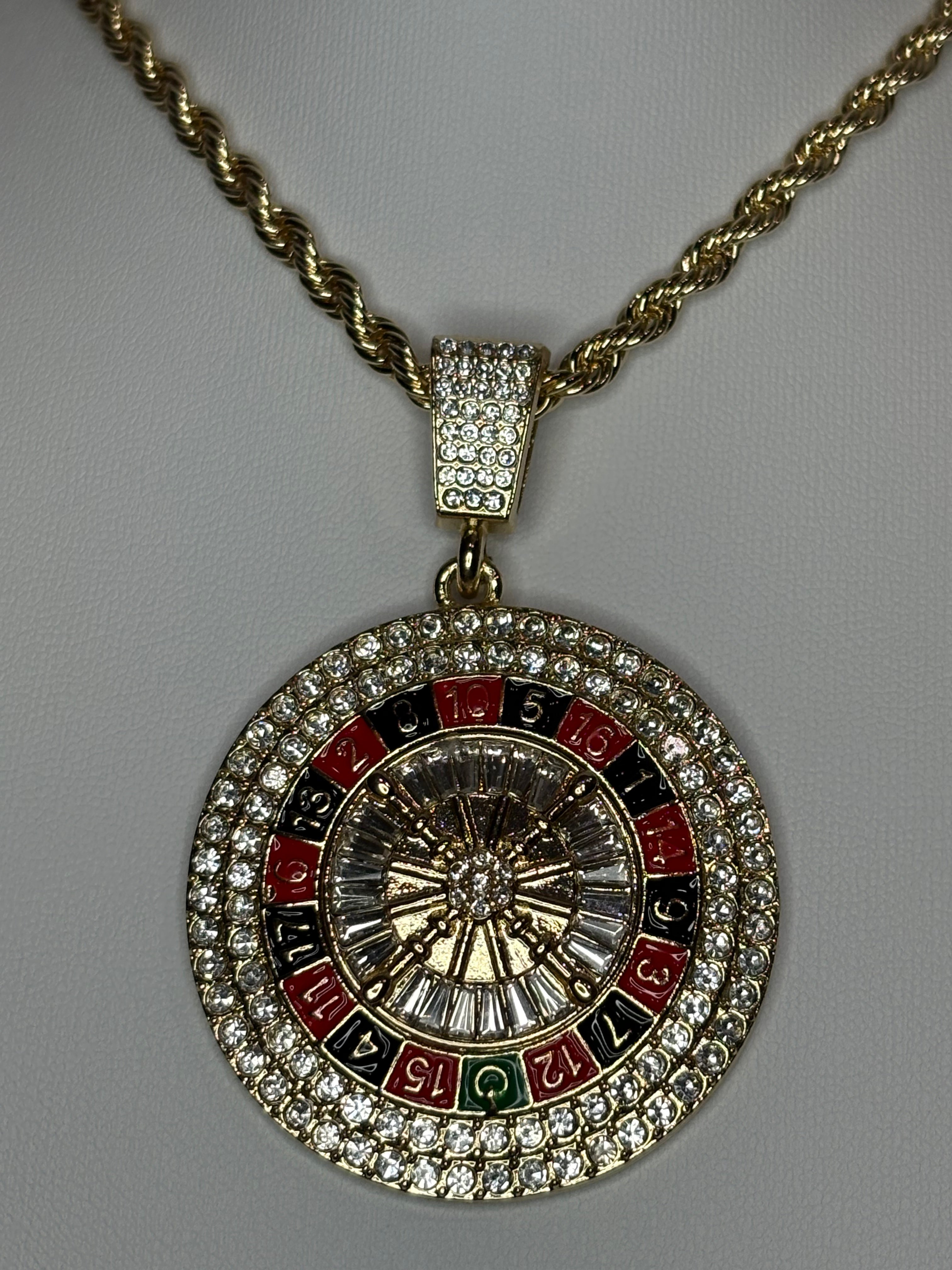Roulette Spinner Pendant Necklace