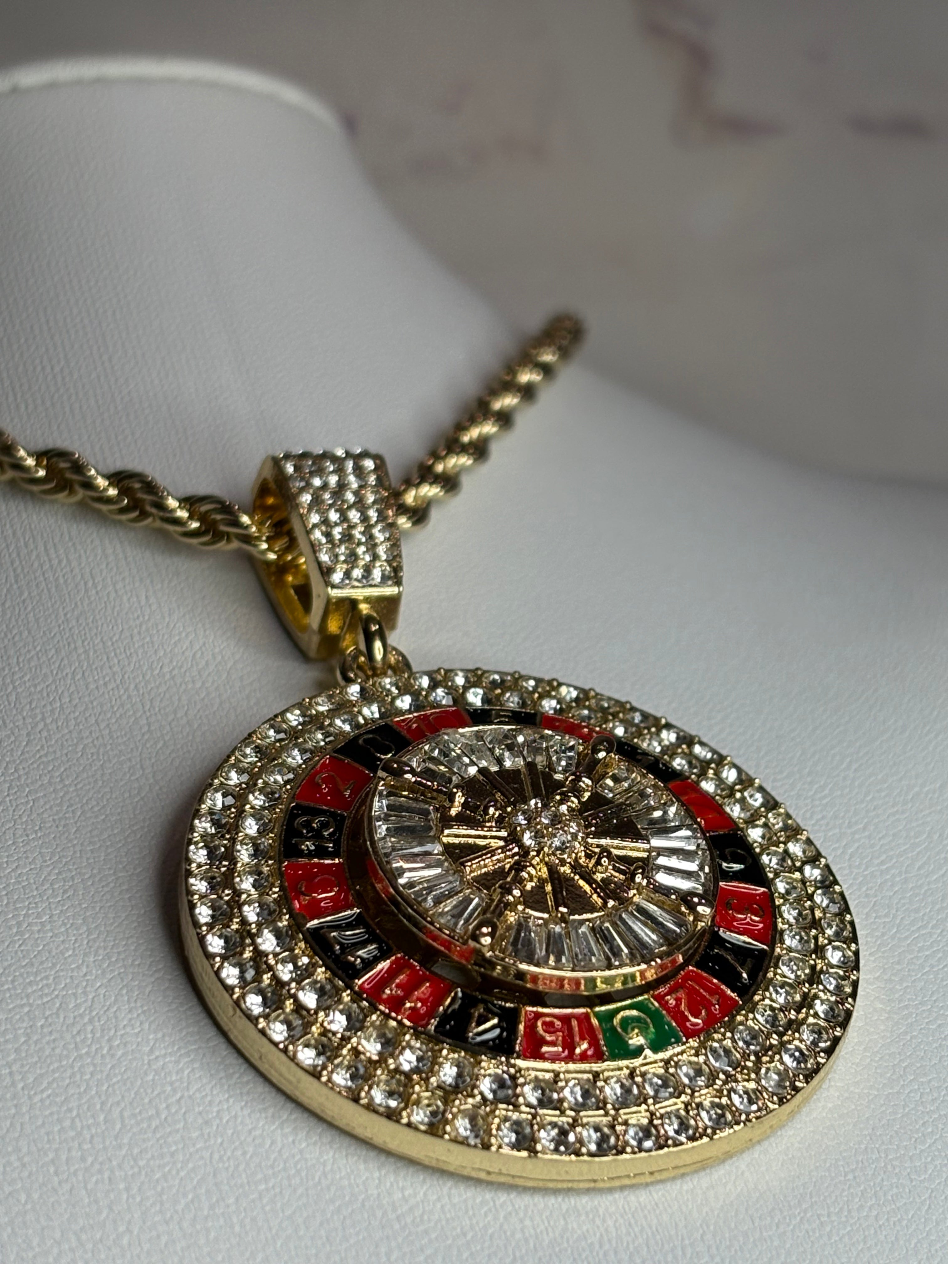 Roulette Spinner Pendant Necklace