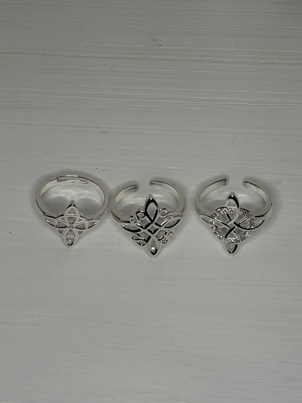 Silver Witches Knot Rings