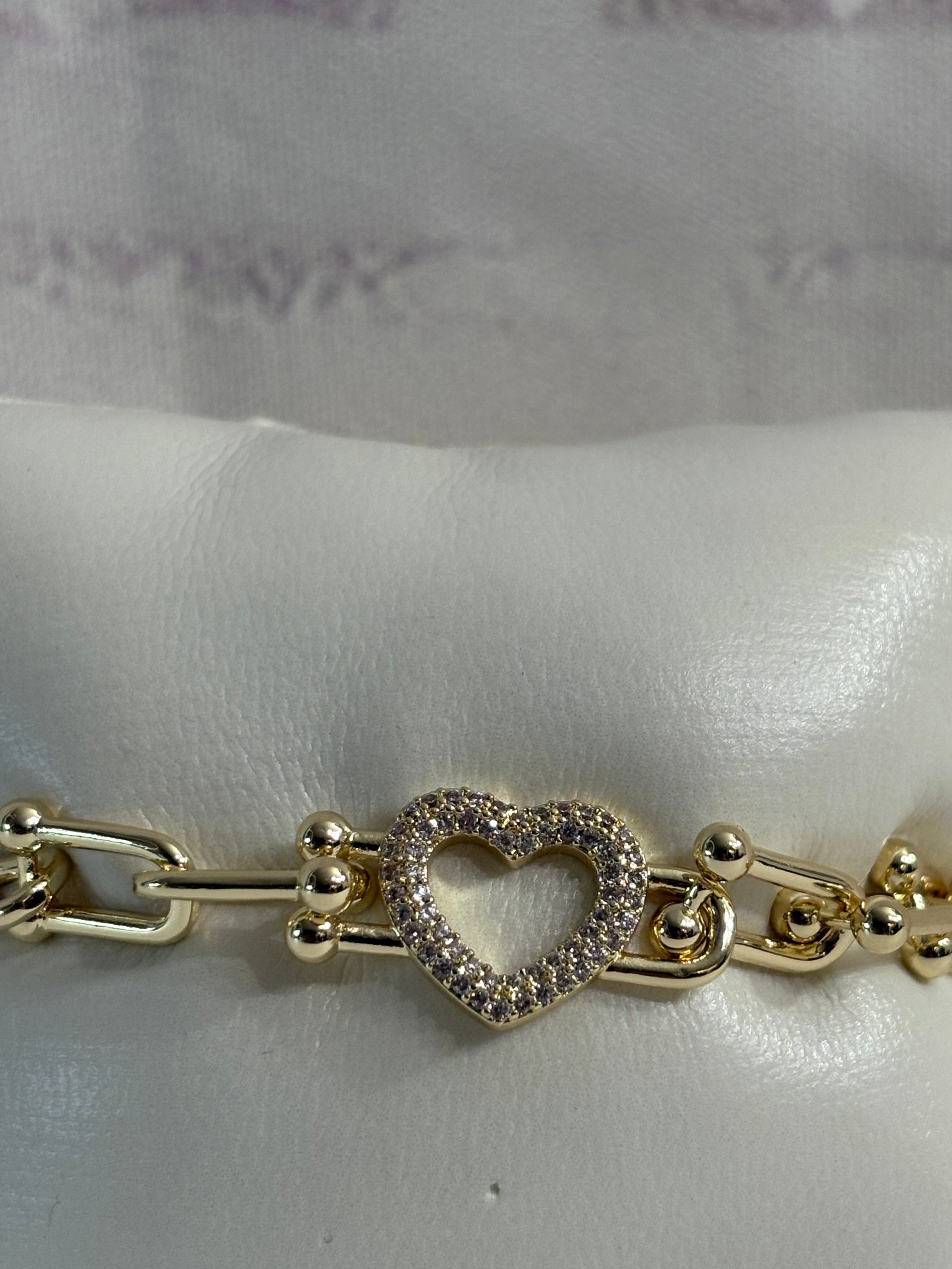 paperclip heart bracelet