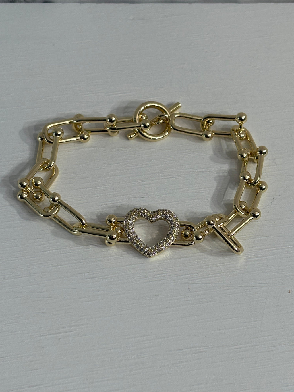 paperclip heart bracelet