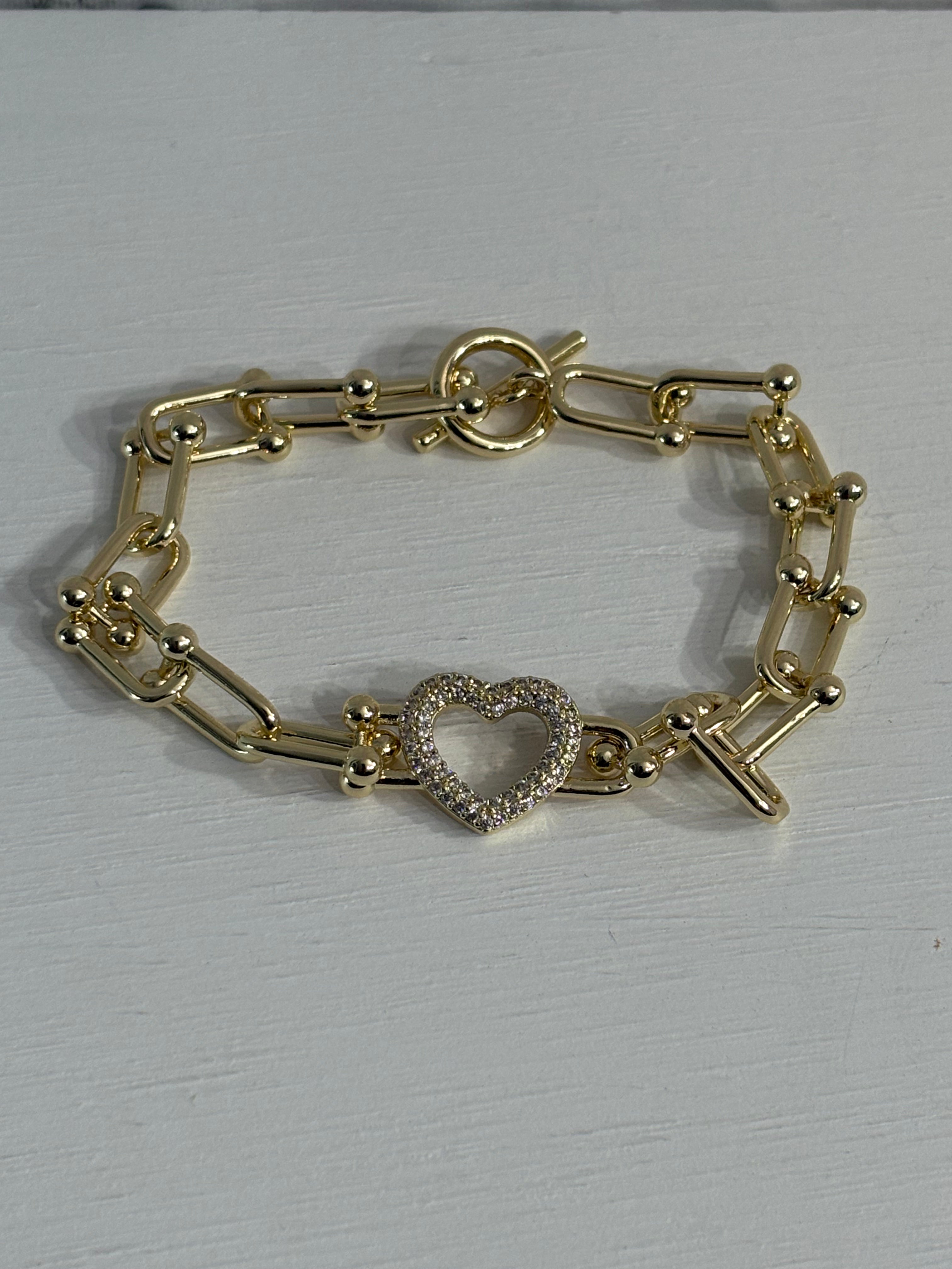 paperclip heart bracelet