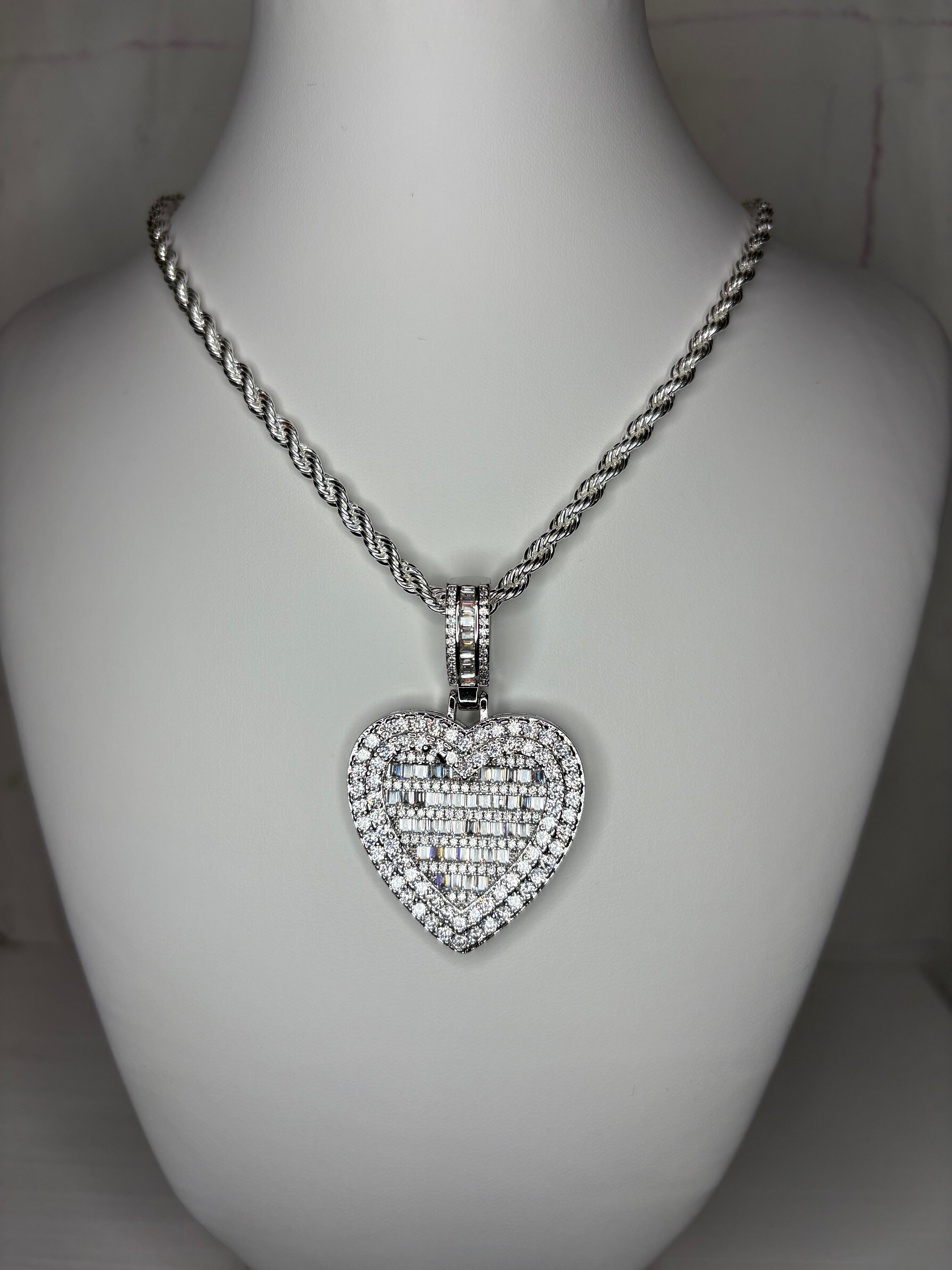 Silver Eternal Love Heart