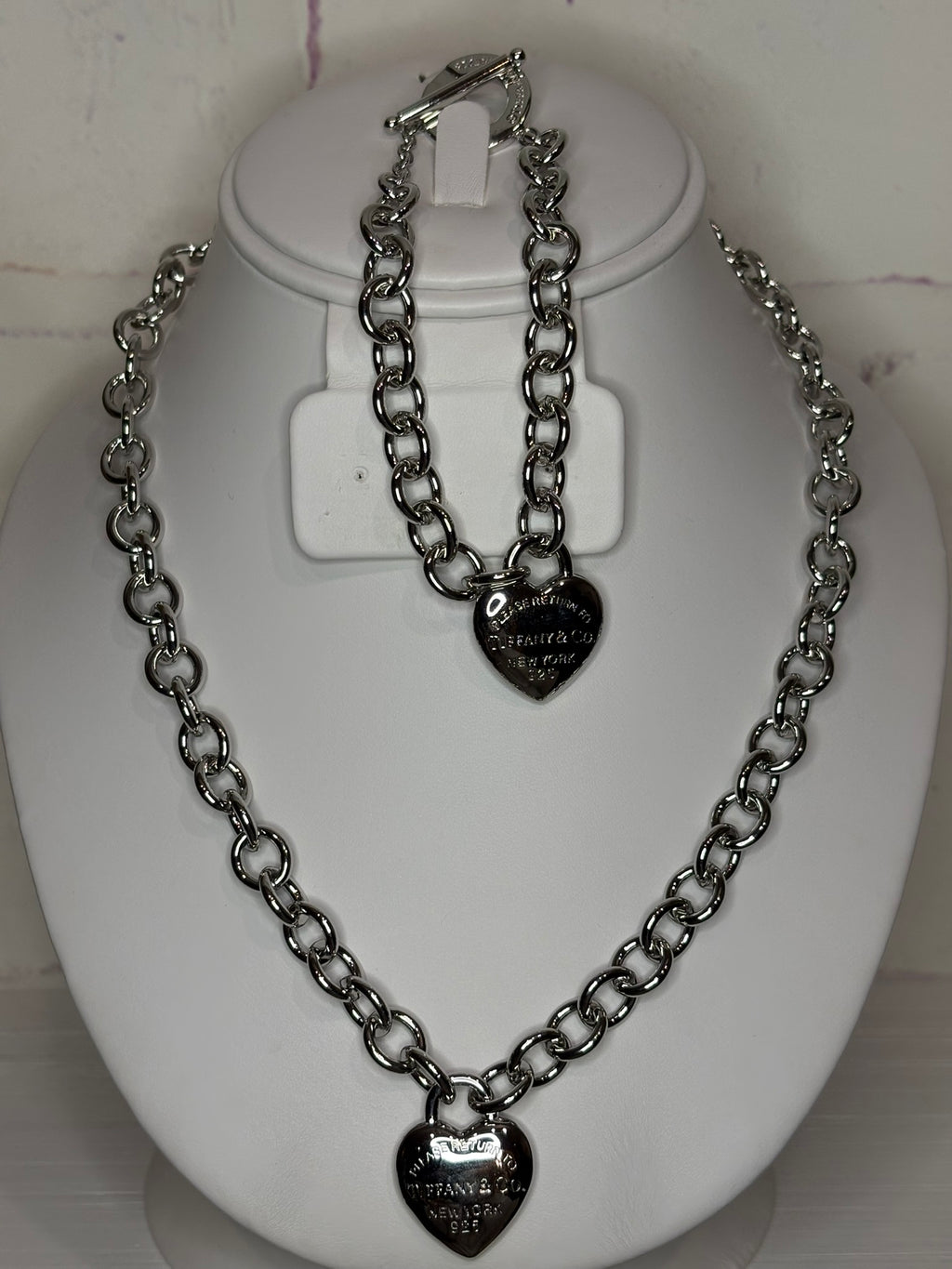 TC Chunky Heart Set Silver (stamped)
