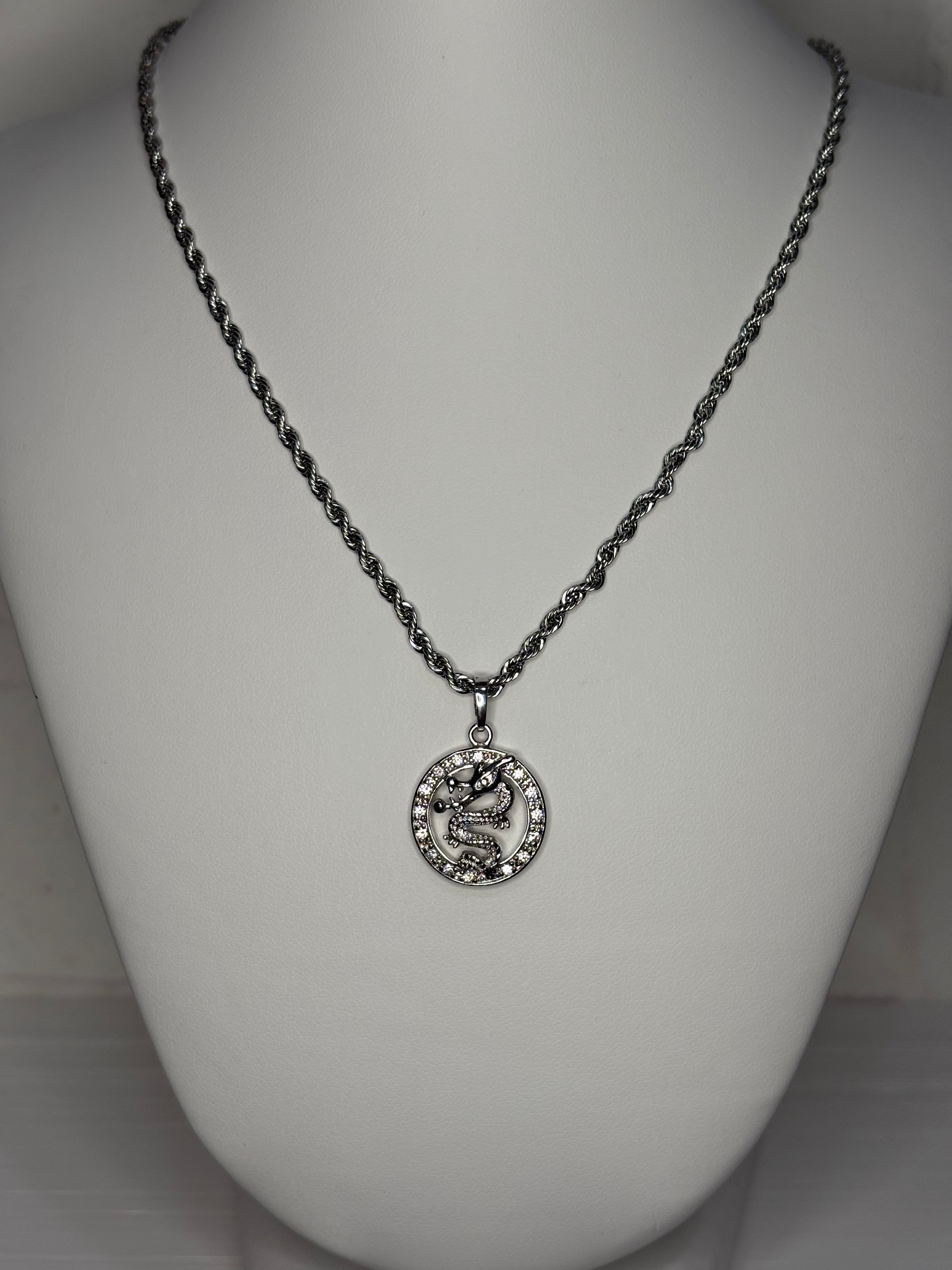 Silver Dragon Necklace