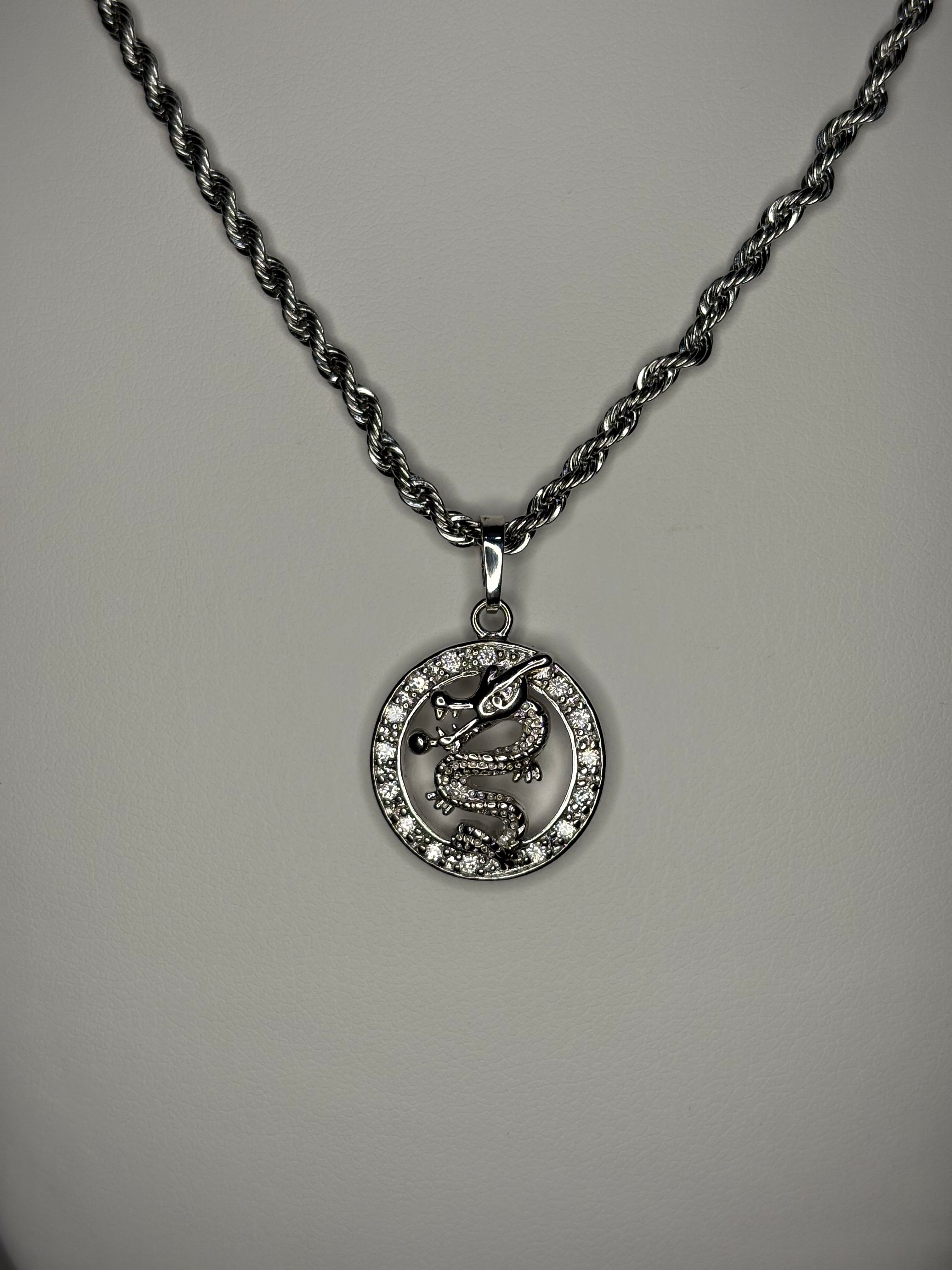 Silver Dragon Necklace