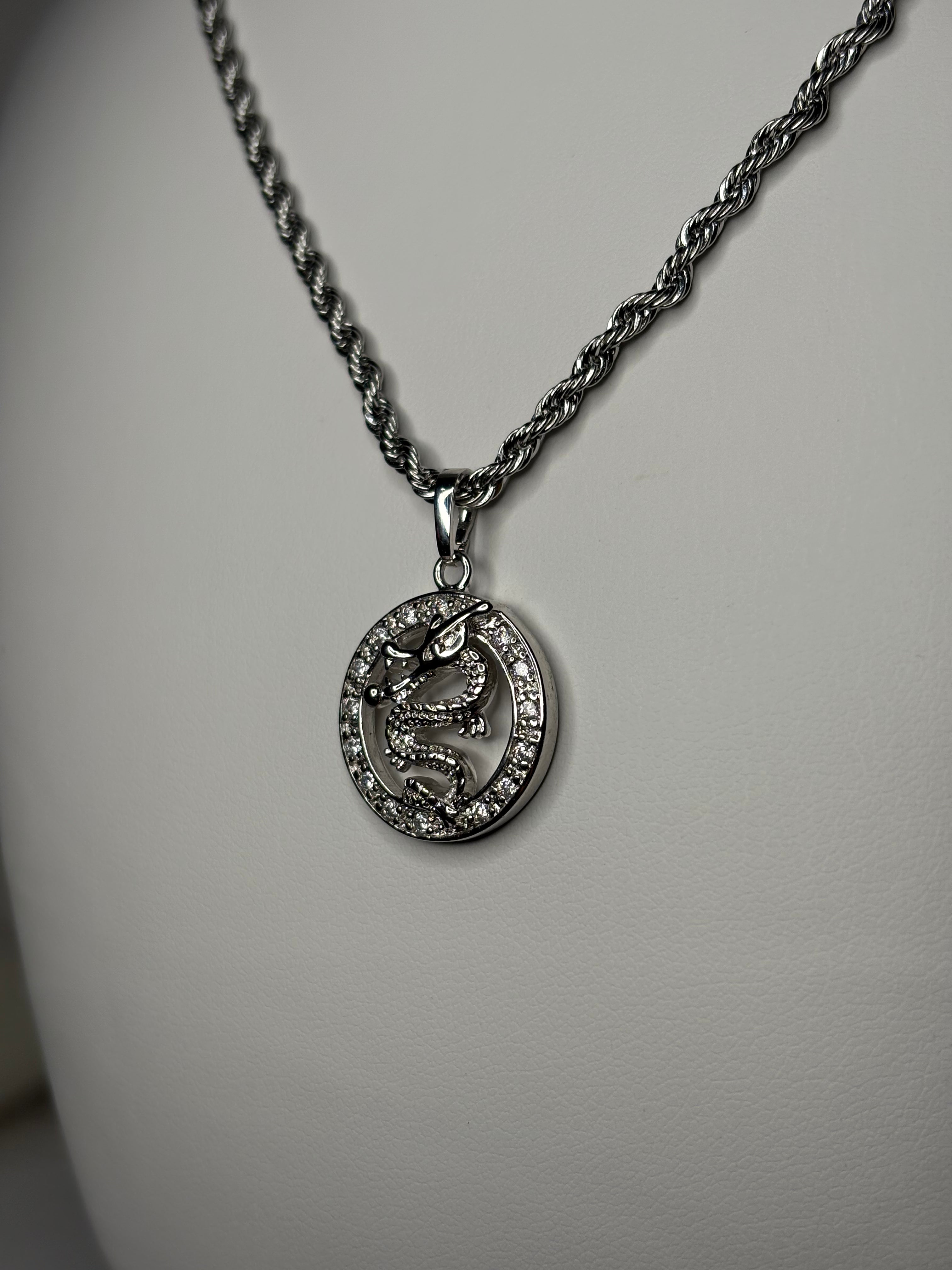 Silver Dragon Necklace
