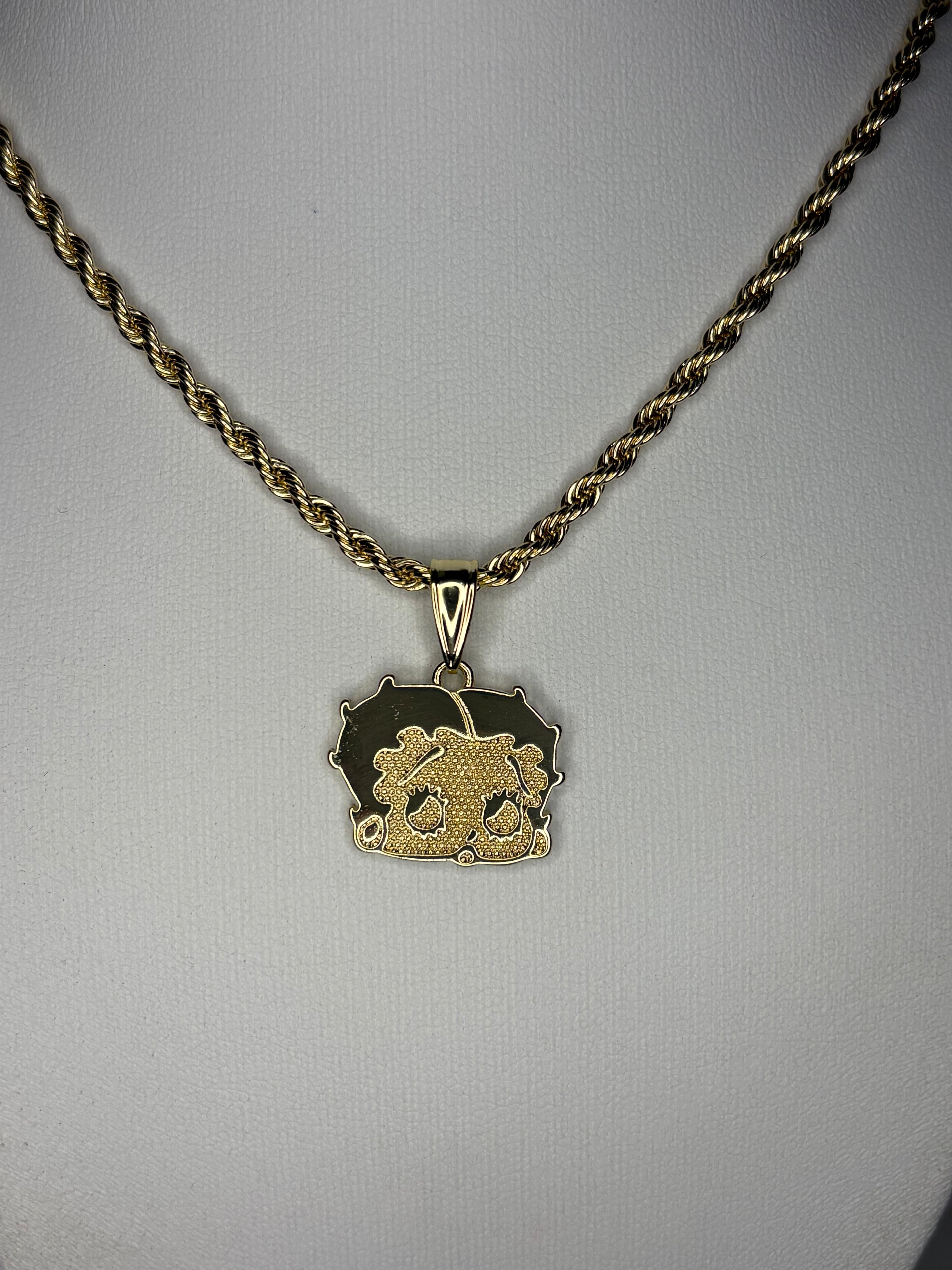 Betty Boop face necklace