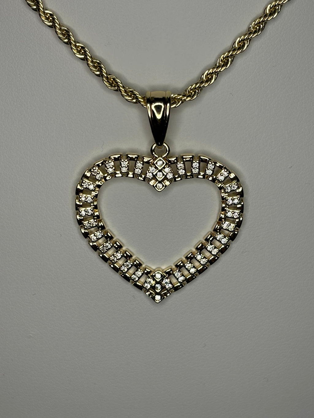 Rolly Heart Diamond Necklace