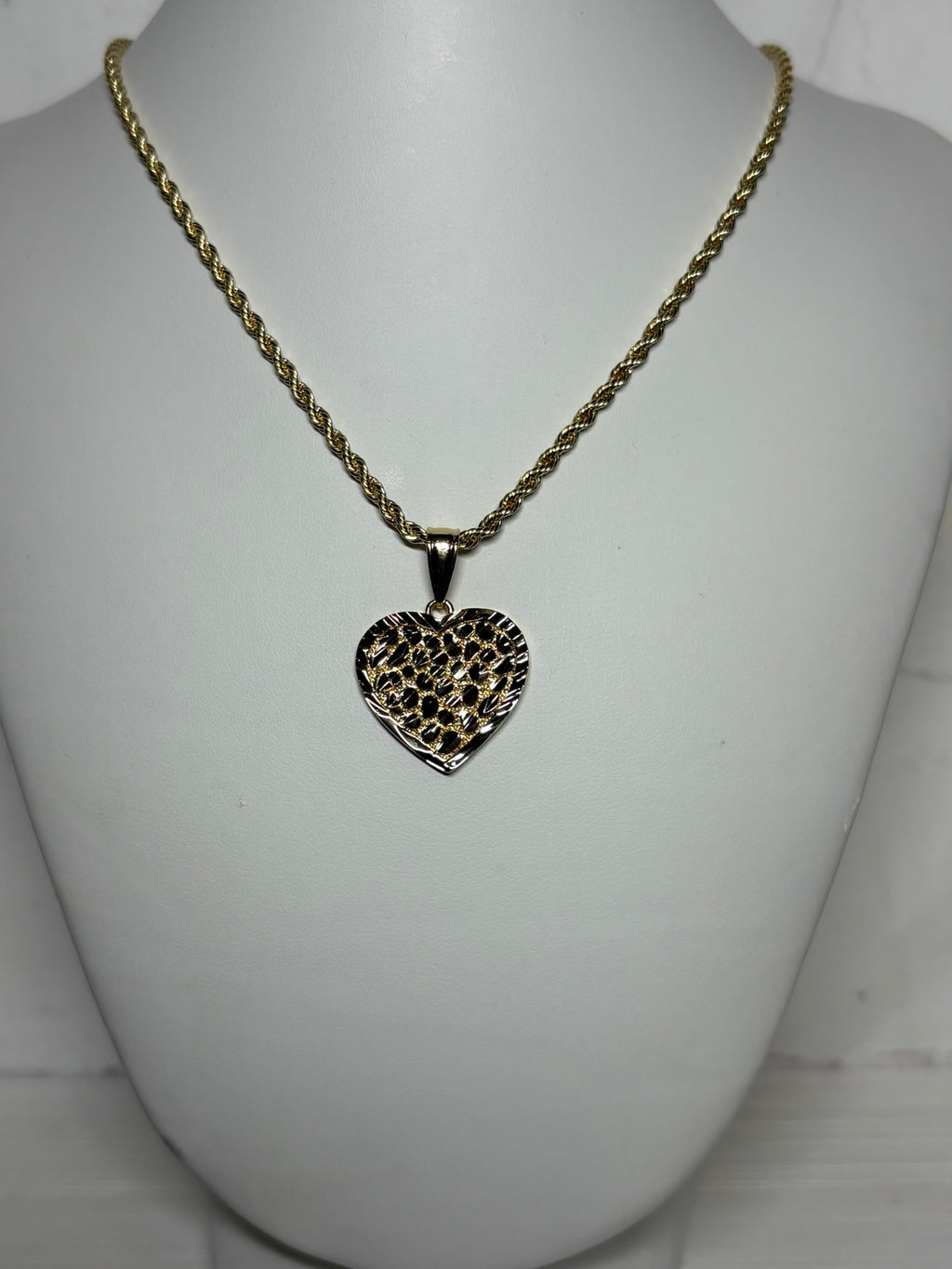 Heart Nugget Cut Necklace