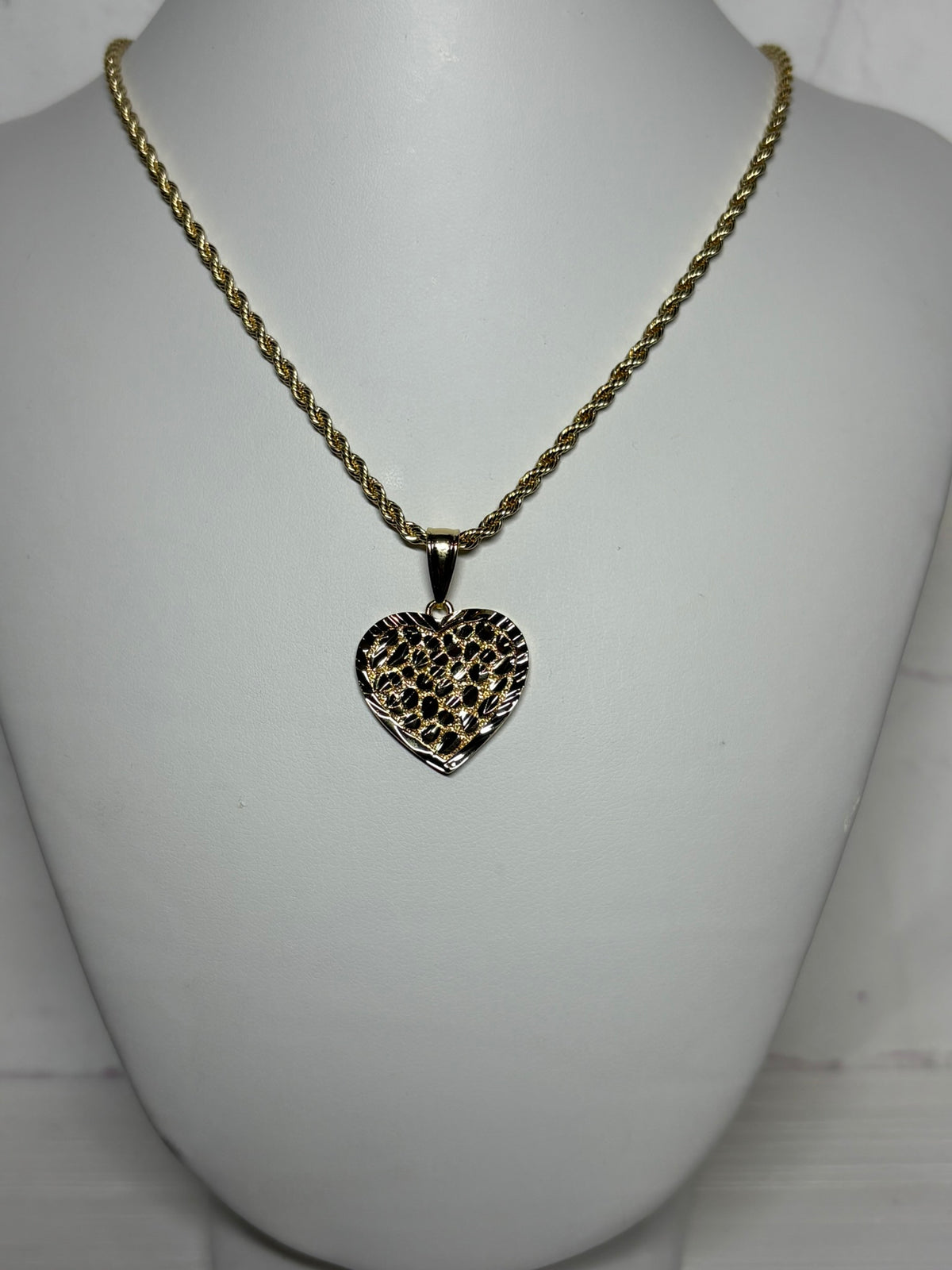 Heart Nugget Cut Necklace