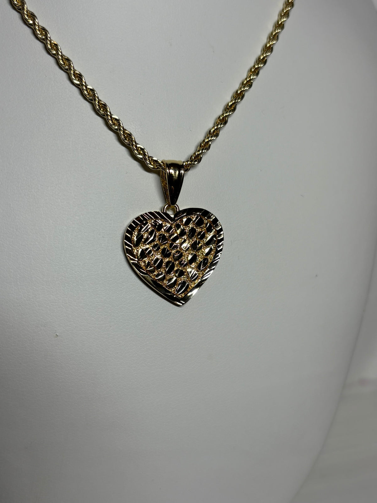 Heart Nugget Cut Necklace