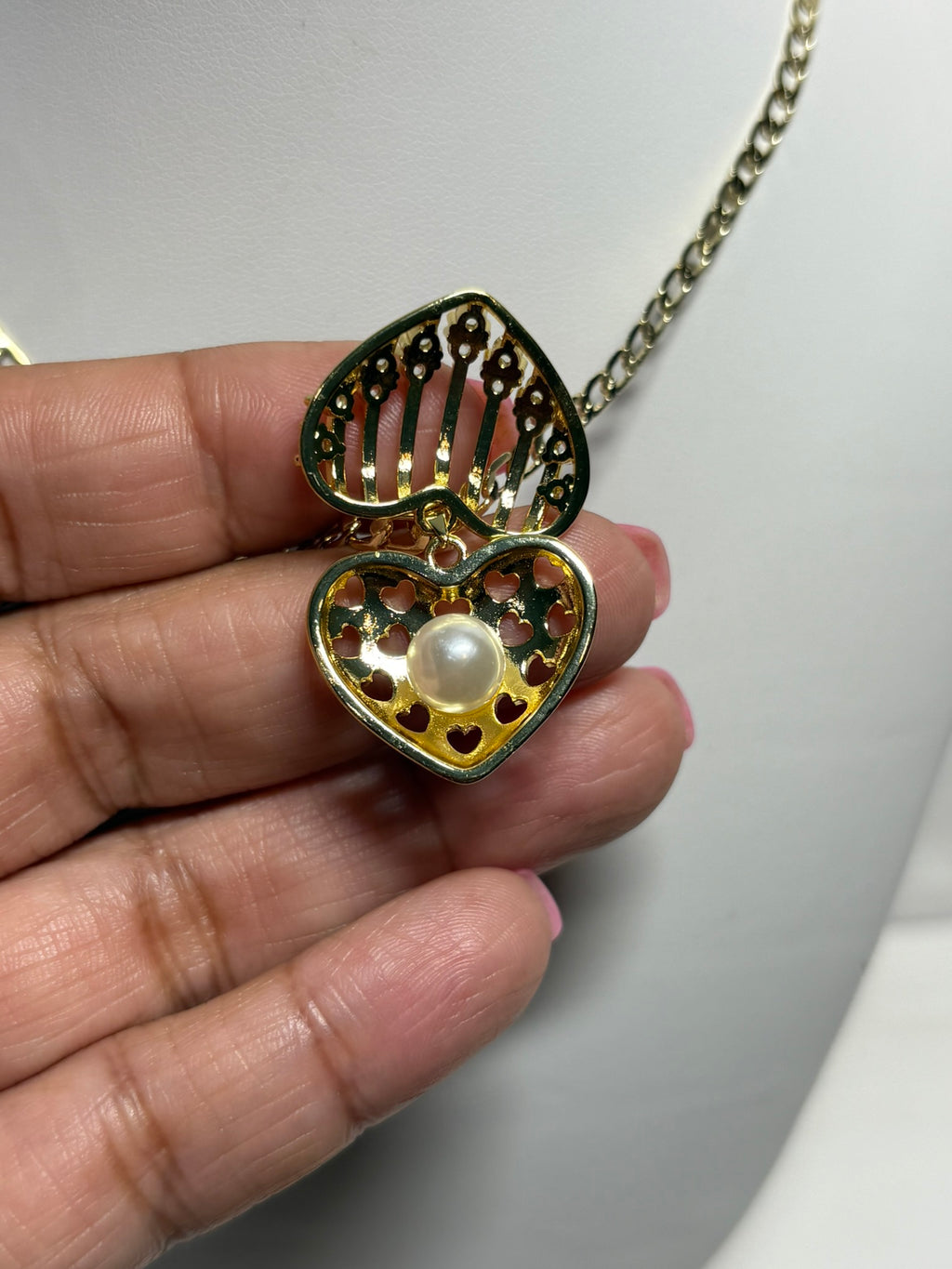 Secret Pearl Heart Pendant