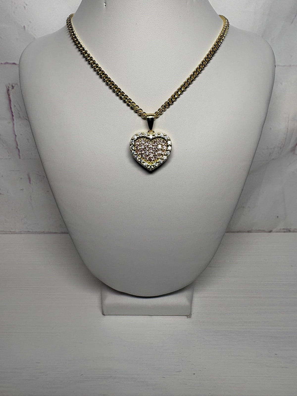 Blush Ice Heart Necklace (Small)