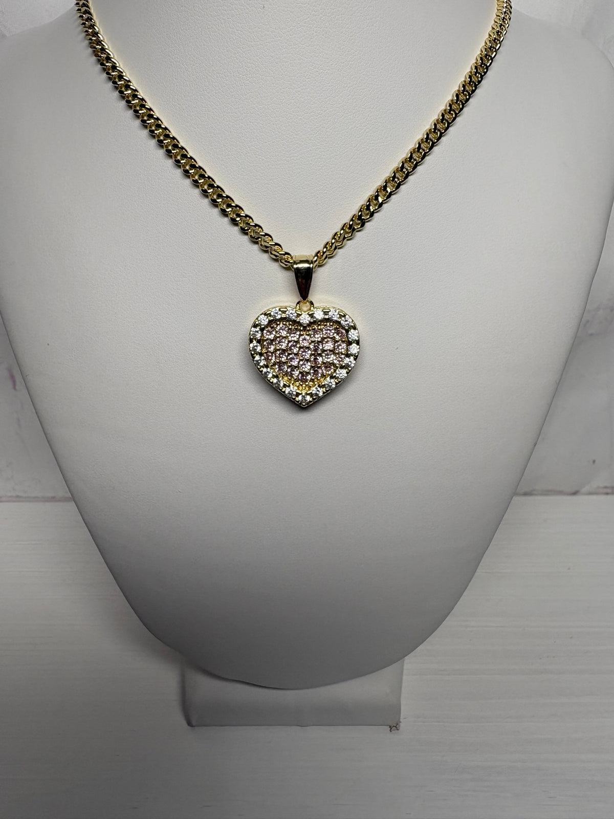 Blush Ice Heart Necklace (Small)