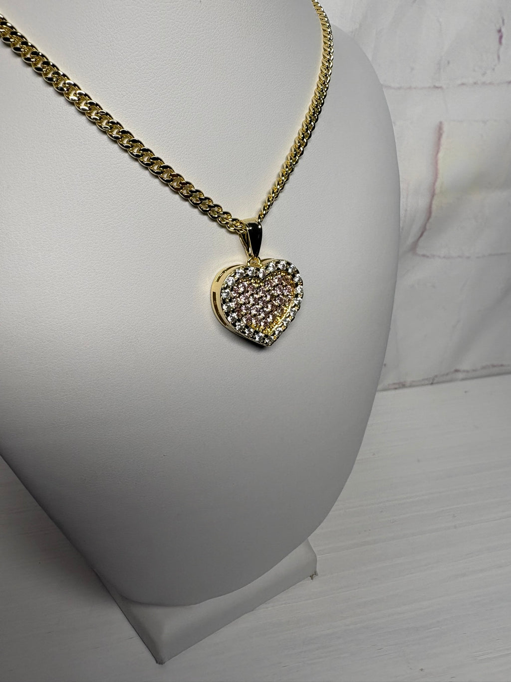 Blush Ice Heart Necklace (Small)