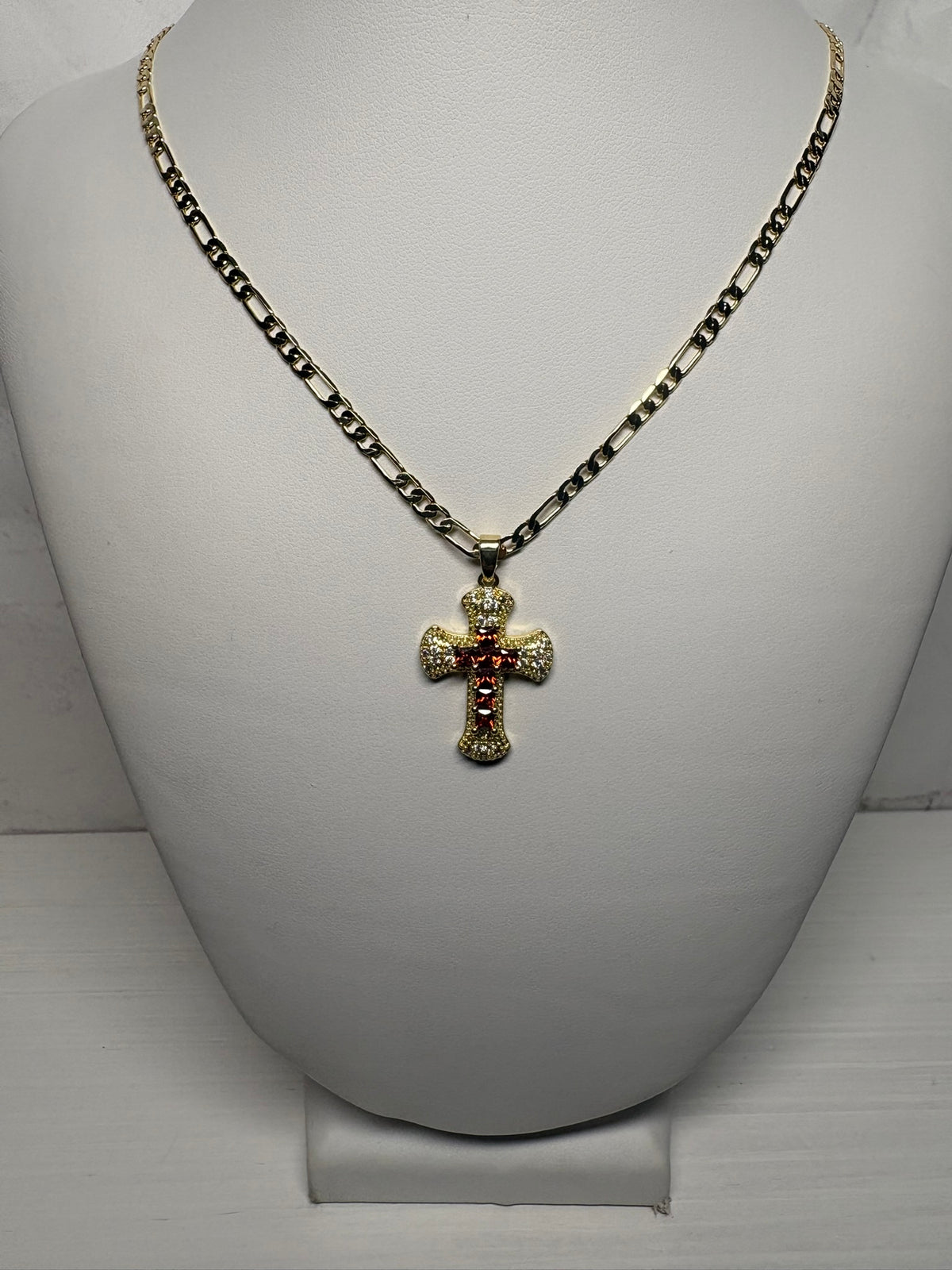 Fire Cross Necklace